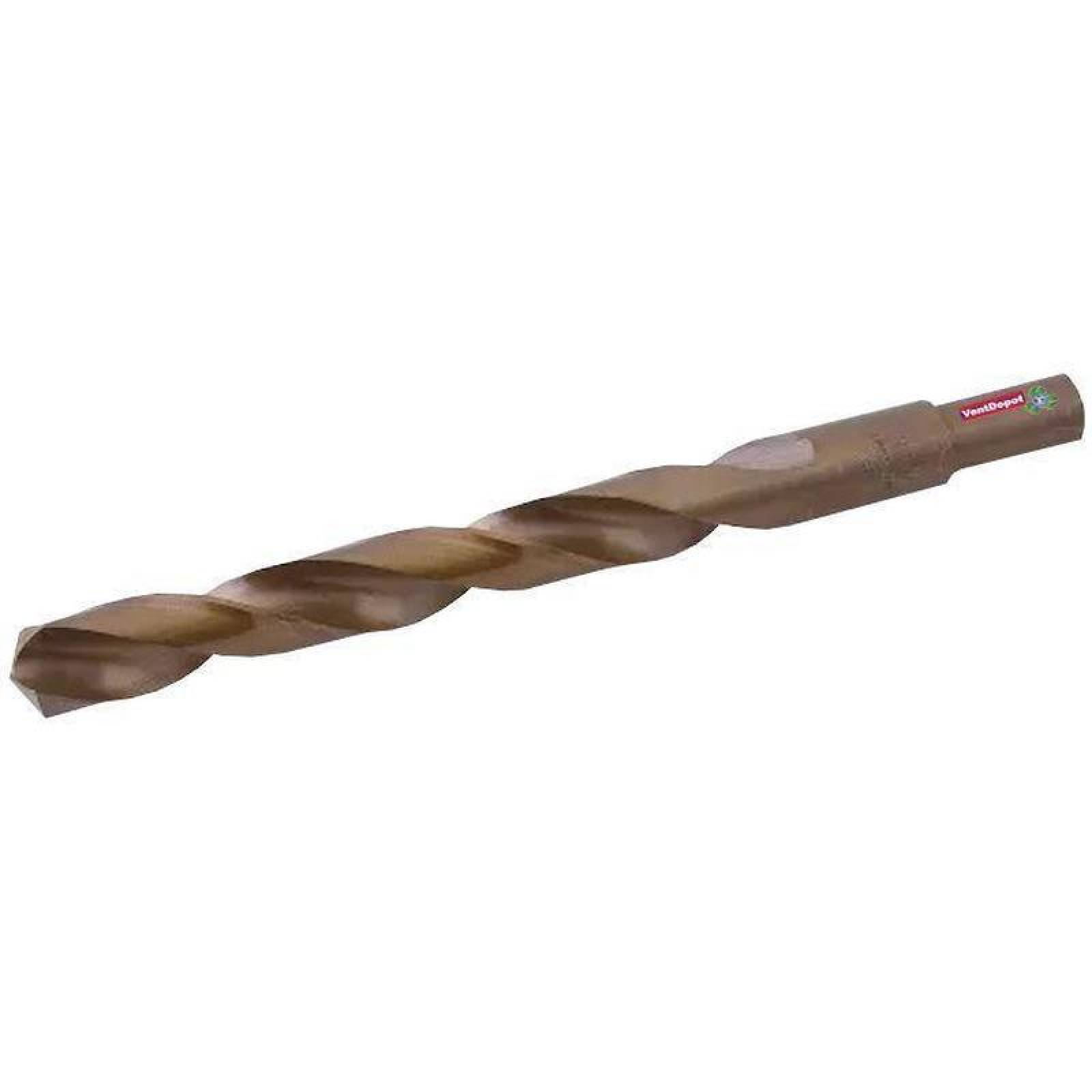 Broca Alta Velocidad para metales MXDRS-002-4 58" 7 18"Longitud 12" Zanco Zanco Reducido Acero Alta Velocidad M2 y Cobalto DrillStilt