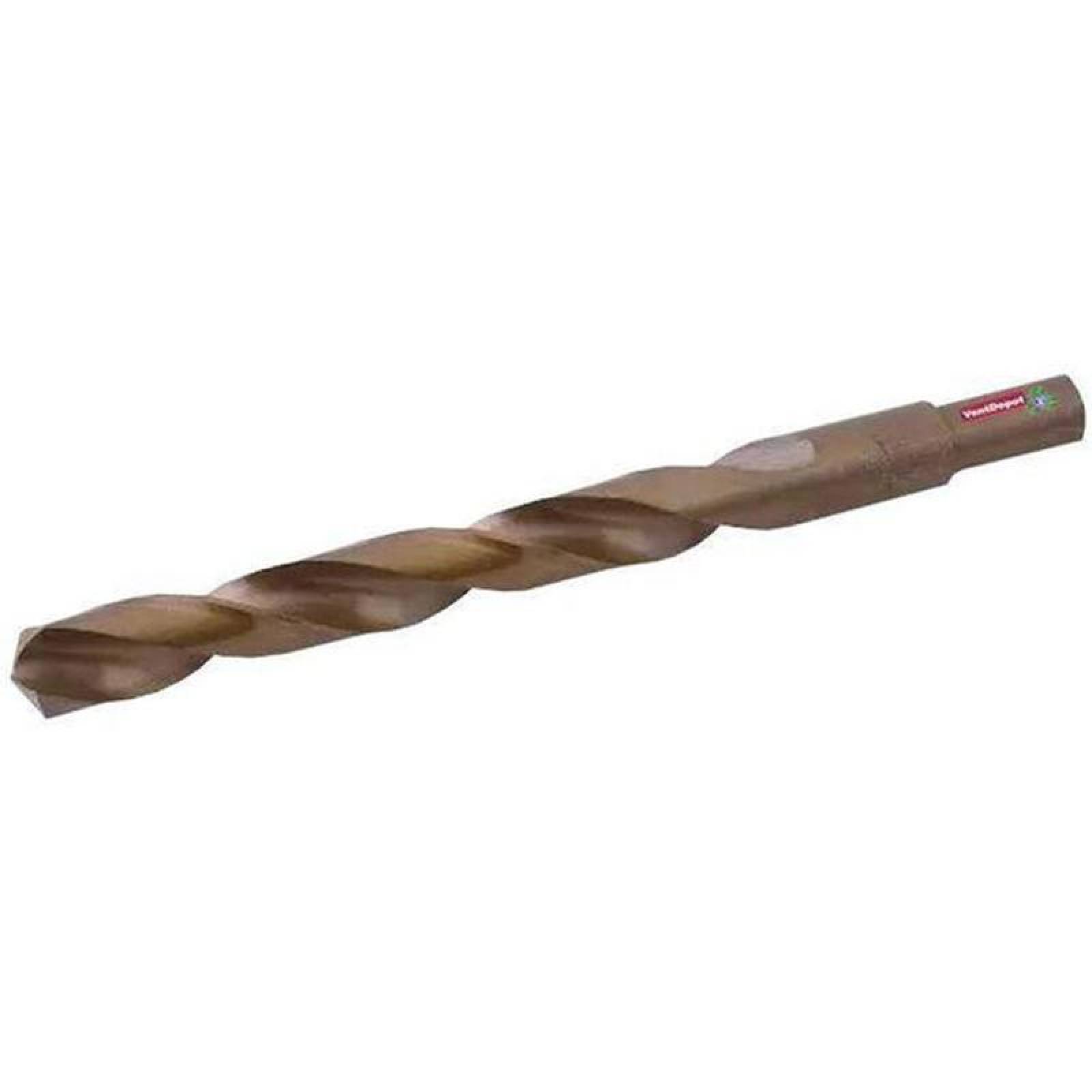 Broca Alta Velocidad para metales MXDRS-002-4 58" 7 18"Longitud 12" Zanco Zanco Reducido Acero Alta Velocidad M2 y Cobalto DrillStilt