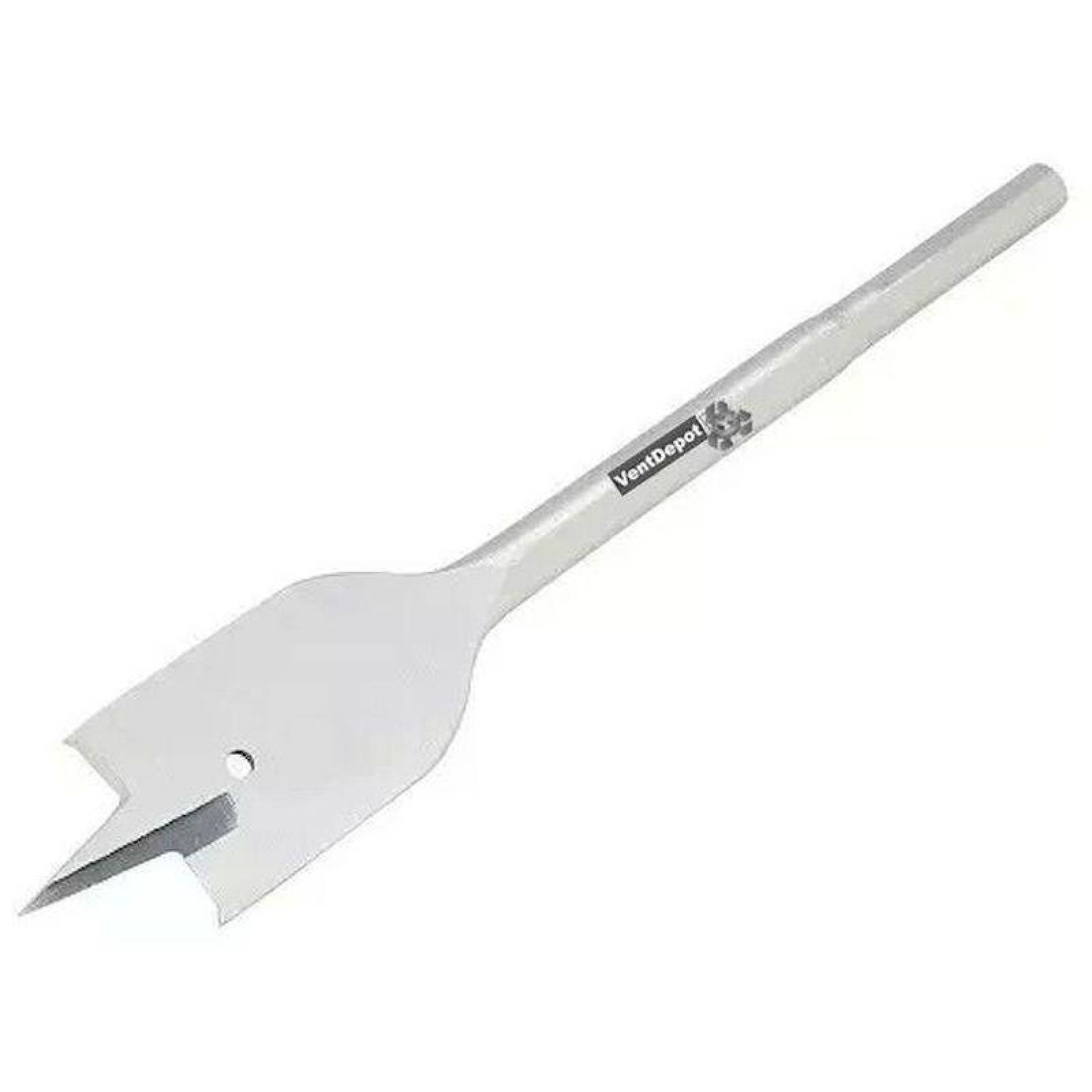 Broca para Madera con punta MXFHN-008-1 1 12" Recto Acero sae 1060 FlatHand