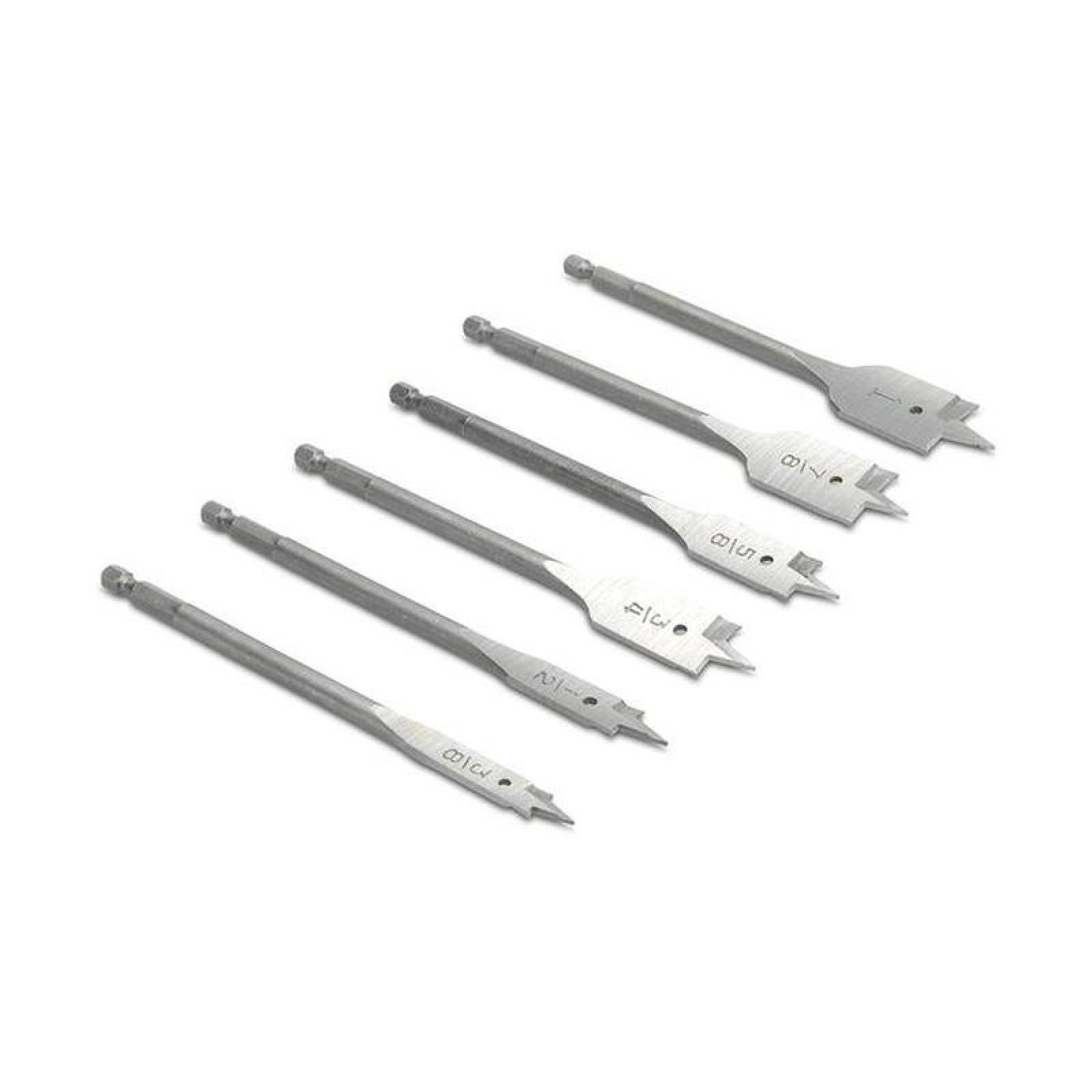 Juego de Brocas económicas MXGAS-001-10 38 a 1" Recto Metal 6 piezas GameSix