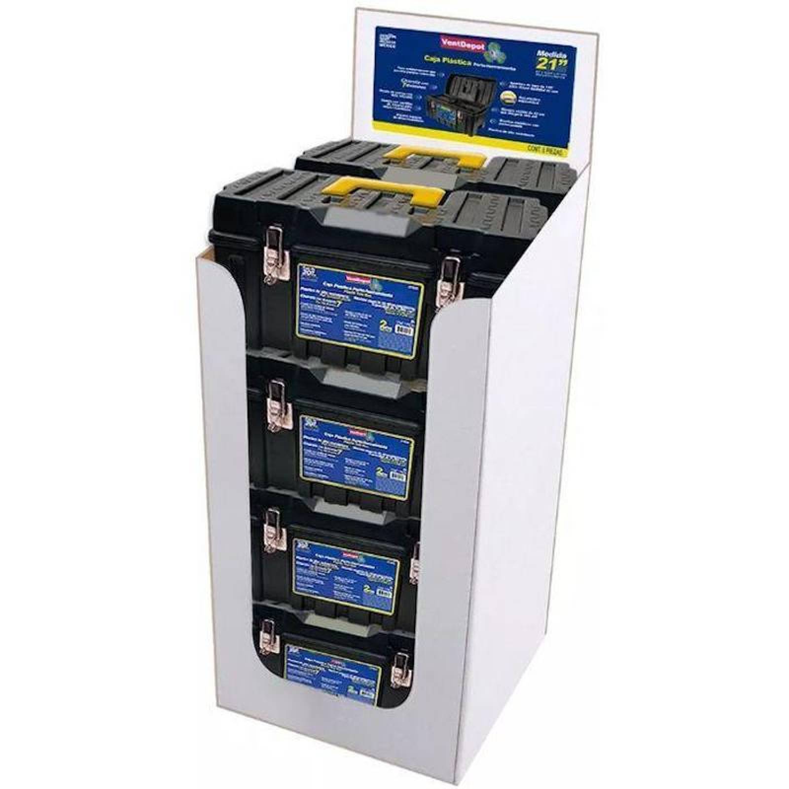 Cajas de plástico resistentes, MXDHX-002-13, 10 cajas plásticas PlasticBrooch MXPTI-001 de 21x7.5x10.75", DispatcherBox