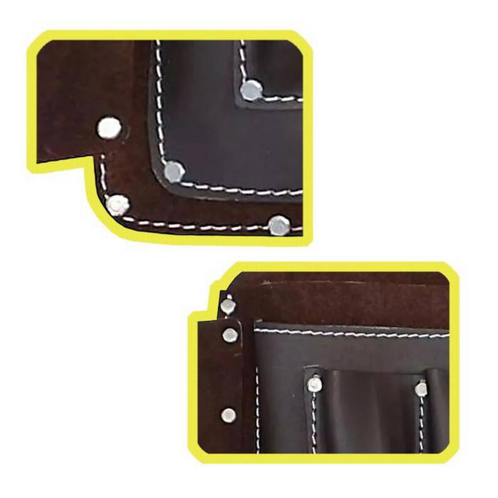Estuche Porta desarmadores MXHOO-001-14 7 Bolsillos 100porciento Piel de Bovino HolderCase