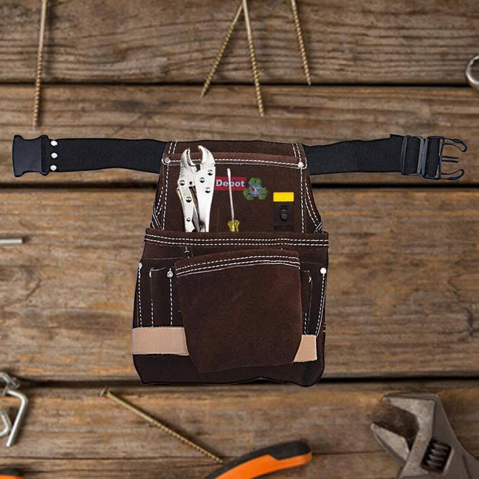 Doble cinturón porta-herramientas en piel - www.accesorios
