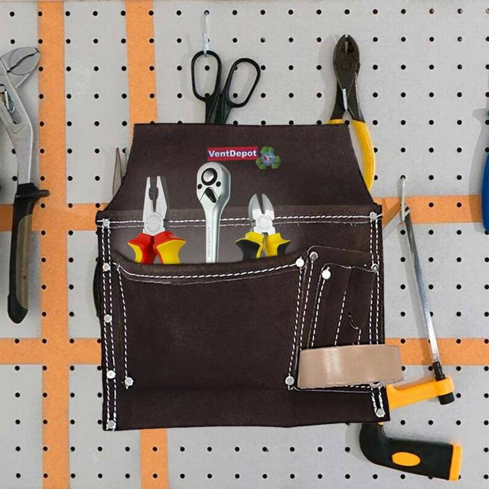 Bolsa para cargar flexómetros MXSOA-001-9 3 Bolsillos 100porciento Piel de Bovino StorageBelt