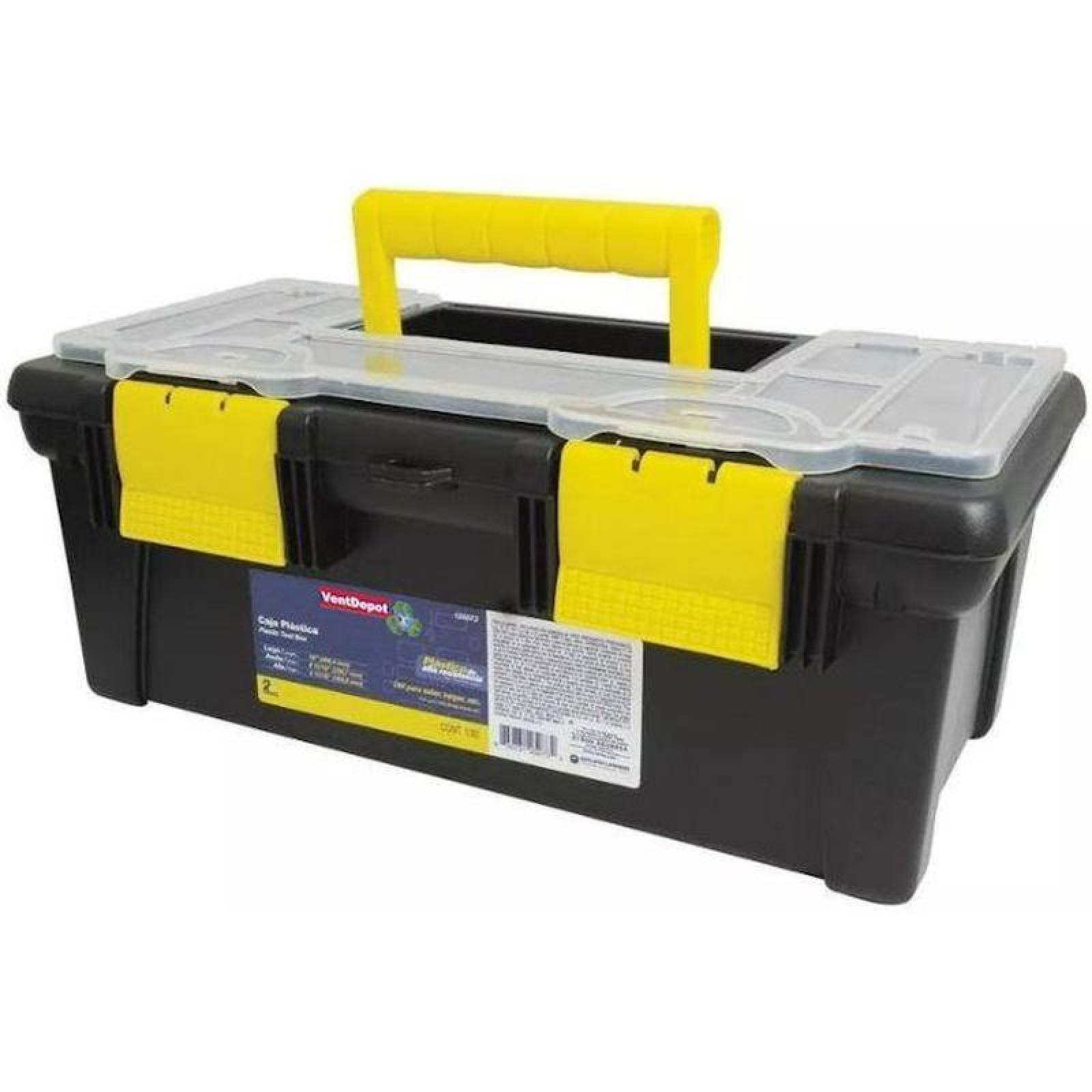  Caja organizadora para accesorios, MXTOX-002-7, 2 Gavetas, 16.2" Base, 8.7" Altura, 6.7" Ancho, Polipropileno, ToolBox