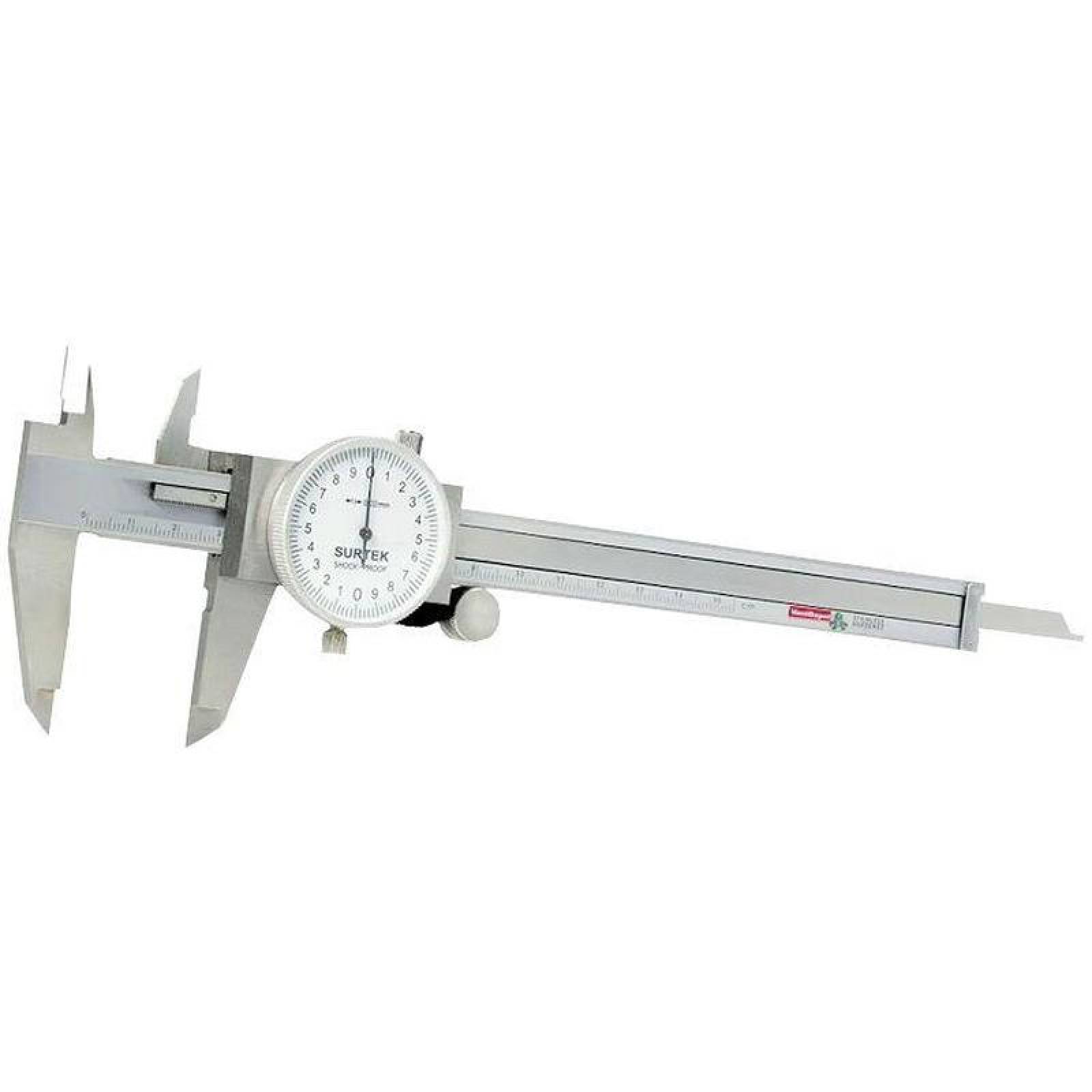 Calibradores caratula análoga MXMMV-001-6 0 - 150mm Capacidad 03mm Tolerancia 0005" Capacidad Mínima 6" Capacidad Máxima Métricas MillimetersCover