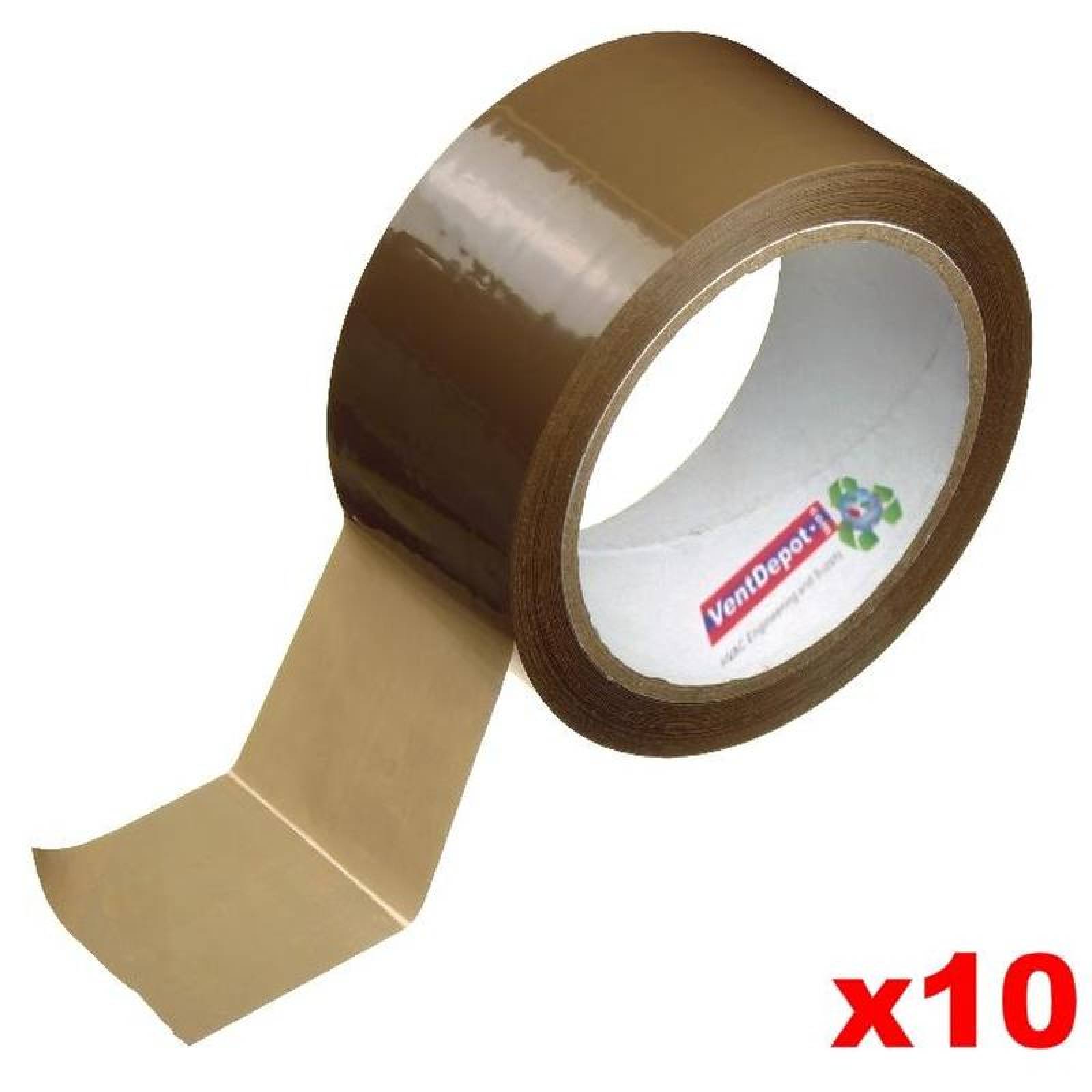 Cintas Canela Mayoreo MXBTE-006-3 Grosor 0,045 Ancho 2" Metros x Rollo 50m 10pzs, BrownTape