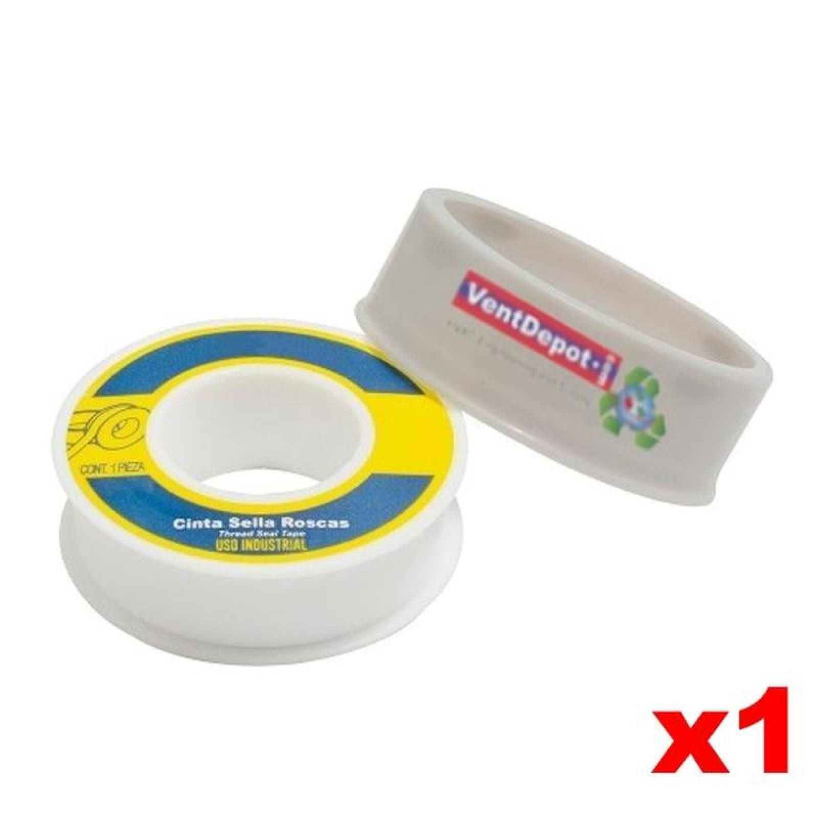 Cinta Teflon para Conexiones MXPPE-001-1 Densidad 0,95 gcm³ Elongación 14porciento Ancho 12" Metros x rollo 13 1pz, PipeTape