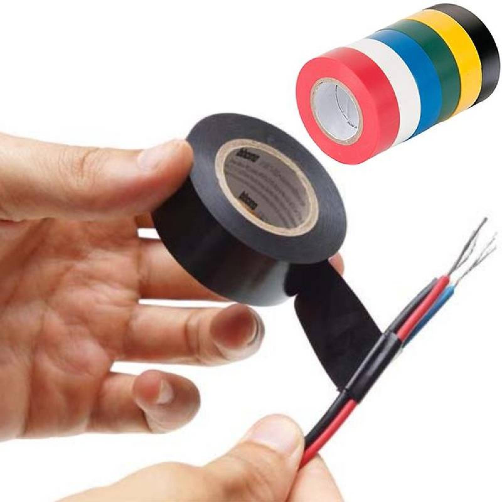 Cinta de Aislar para Conexiones MXTTE-009 Grosor 0,18 Ancho 19mm Metros x Rollo 18m Color Azul 10pzs, ElectricTape