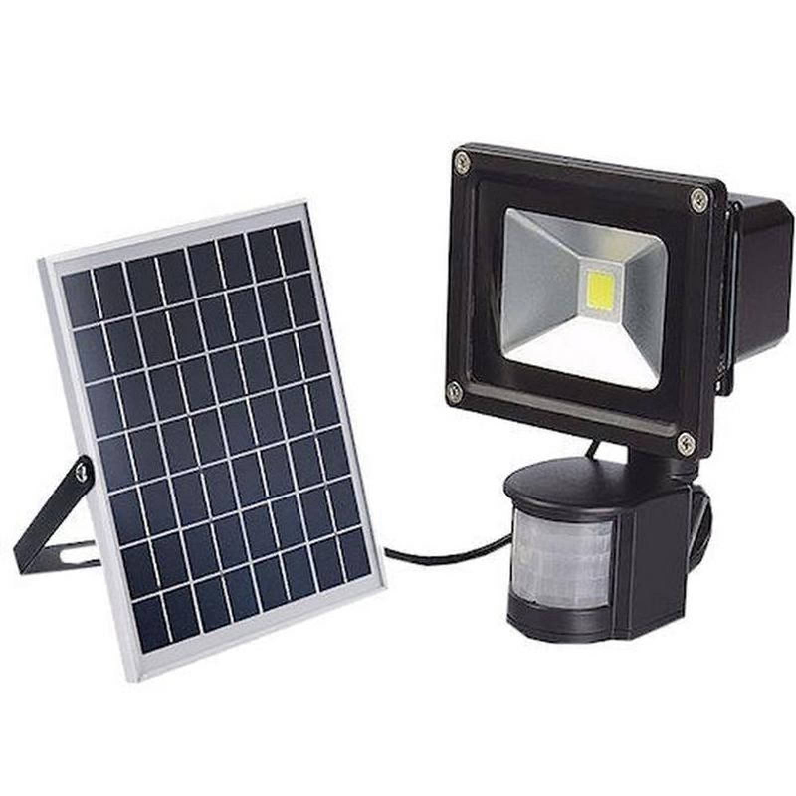 Lampara Solar Exterior Sensor PIR MXDSL-002-7 30W 2700lm 6500K Luz Blanca Iluminación a 120grado Panel Solar Sensor de Movimiento, SolarMotion