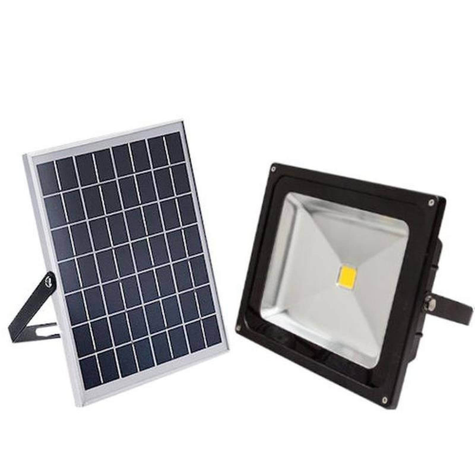 Iluminacion LED Solar Recargable MXSLD-001-9 10W 900lm 6500K Luz Blanca Iluminación a 120grado Panel Solar Sensor de Luz o Fotocelda, SolarLight
