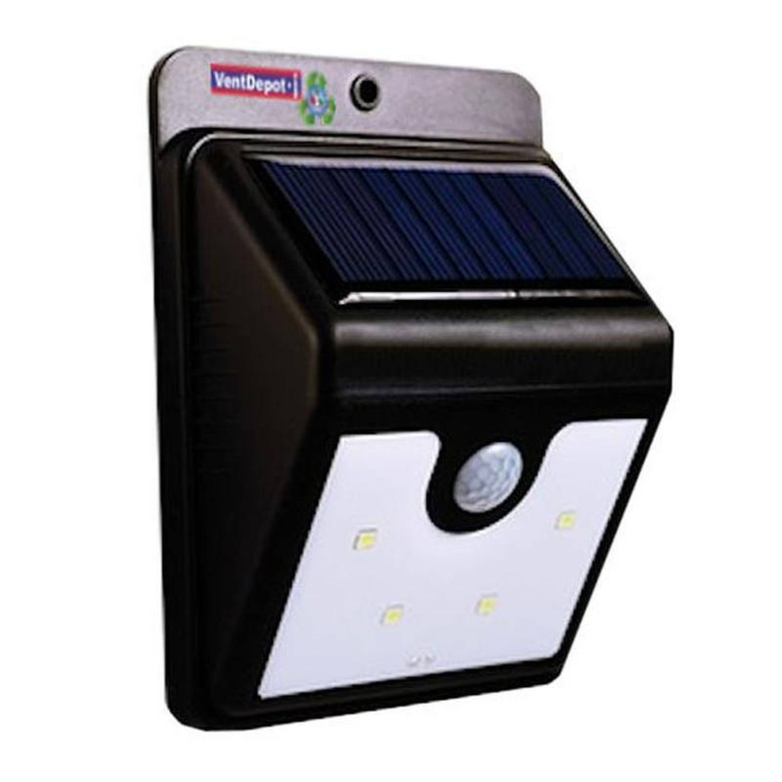 Reflector Solar para Muro o Pared MXERV-001-4 Led Con Panel Solar 0,44W 17porciento de Eficiencia Bateria de Litio 2,22WH Sensor de Movimiento Proteccion IP64,
 MiniEver