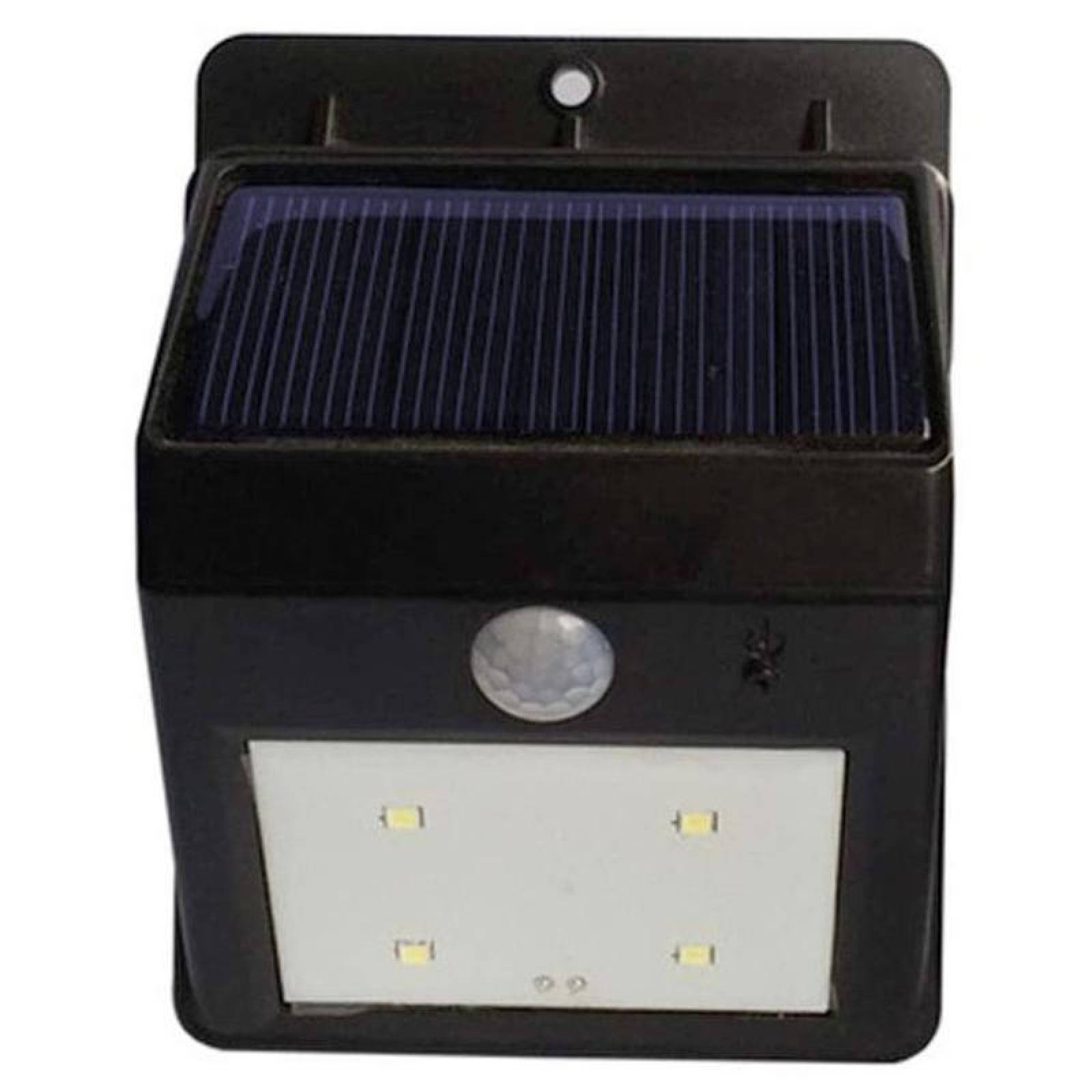 Reflector Solar para Muro o Pared MXERV-001-4 Led Con Panel Solar 0,44W 17porciento de Eficiencia Bateria de Litio 2,22WH Sensor de Movimiento Proteccion IP64,
 MiniEver