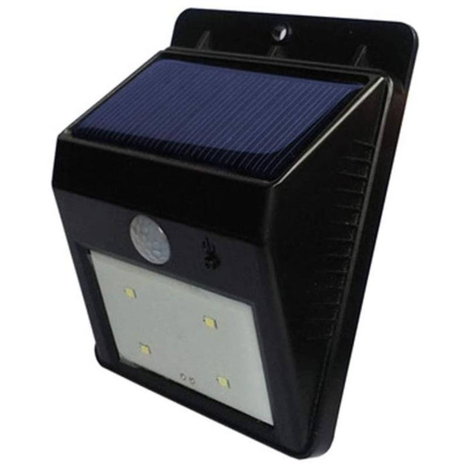 Reflector Solar para Muro o Pared MXERV-001-4 Led Con Panel Solar 0,44W 17porciento de Eficiencia Bateria de Litio 2,22WH Sensor de Movimiento Proteccion IP64,
 MiniEver