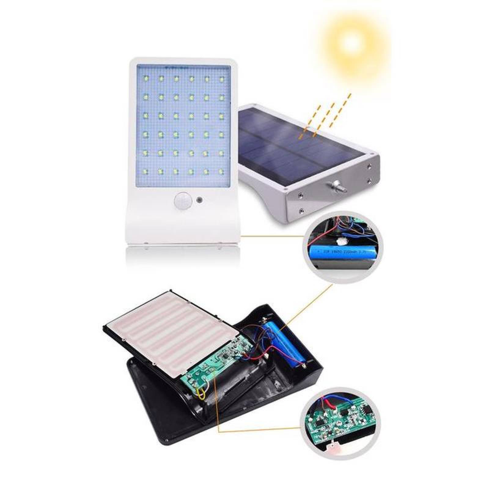 Reflector Led para Pared Eficiente MXSOX-002-15 Blanco Frío 3,8W 450 lm NI-MH 6V IP65 9hrs Blanco SolarFlix