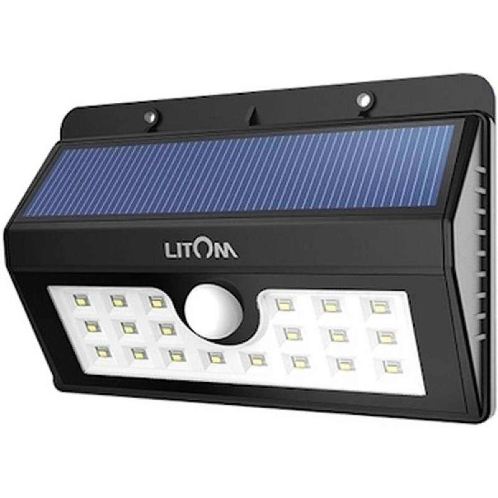 Reflector de Luz Blanca Solar MXSRL-001-9 Blanco Frío 1,32W Batería de Litio 6V IP65 8hrs Negro SolarLitom