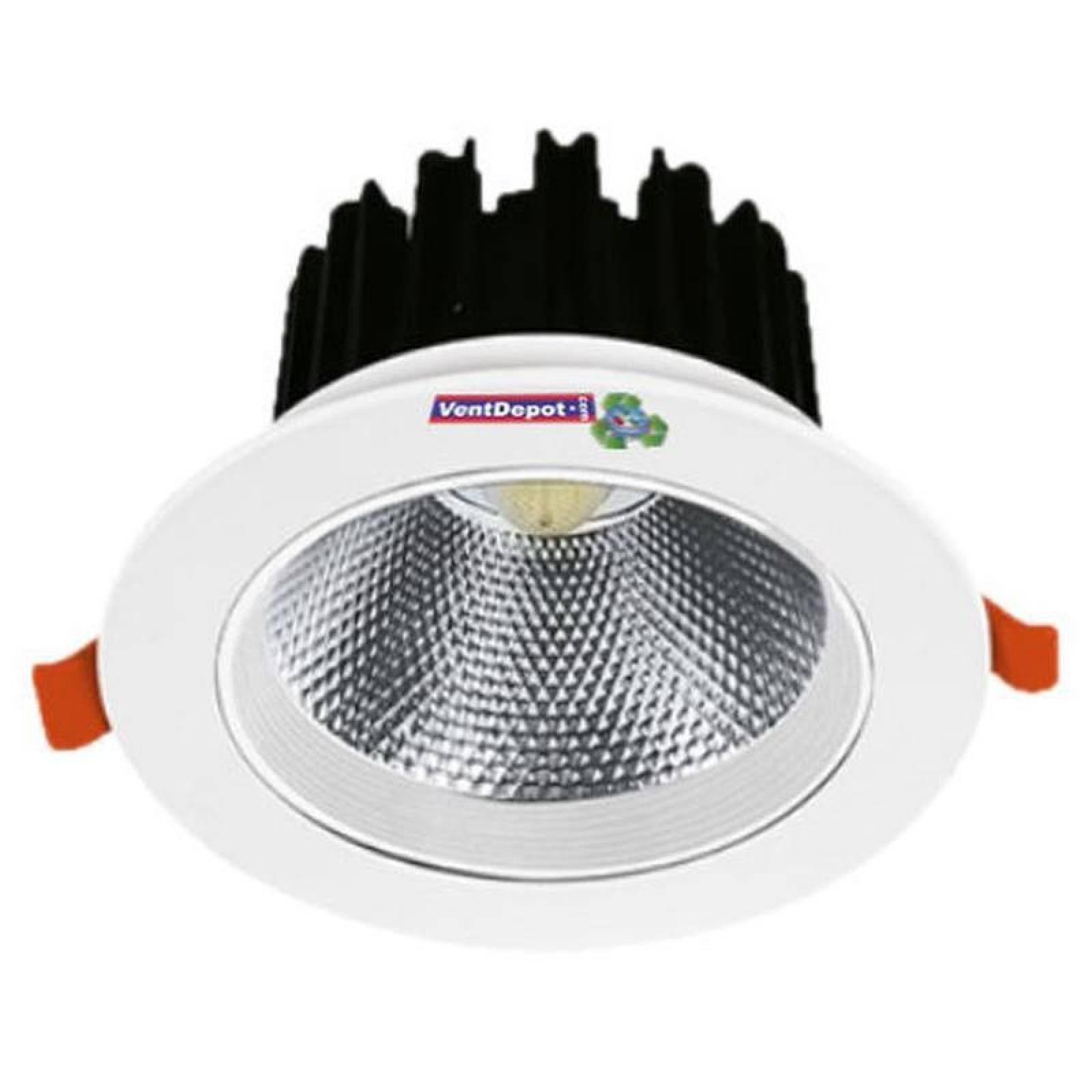  Luminarida LED de Calidad, MXWHG-005-2, 1300lm, 85/265VCA, 18W, Blanco Cálido, Apert.30, IP 50, Aluminio Blanco
, White Light