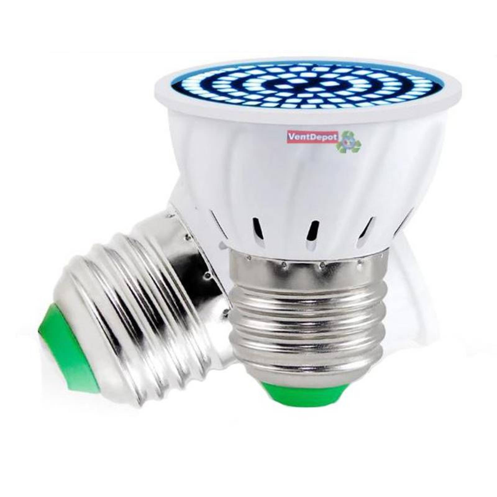 Foco LED Limpieza UVC, MXBCT-009-1, 25 Pzs, 15W, 110V, 60LED, Plástico, Germinicida y/o Bactericida,, BactLight