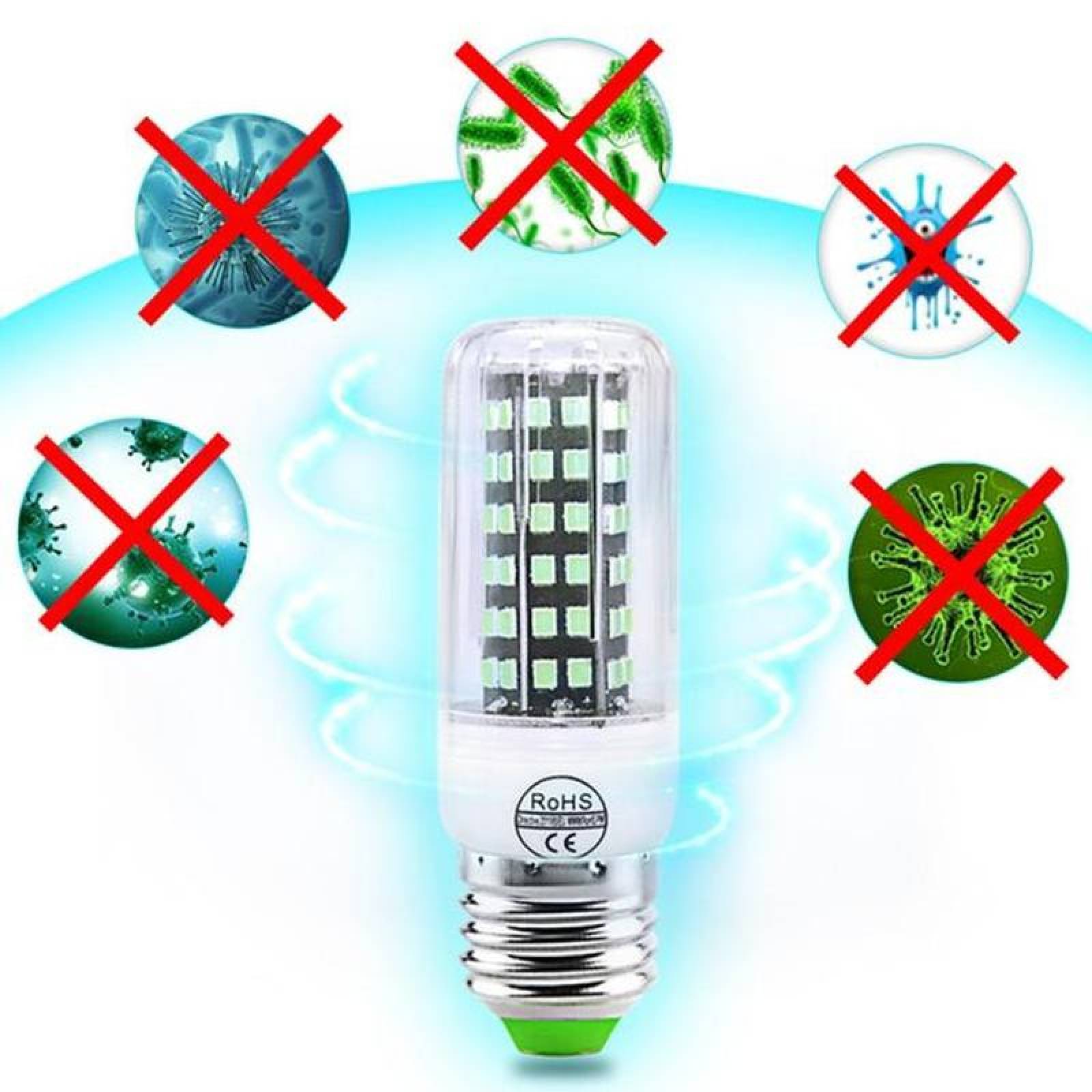 Foco Bombillas MataVirus UVC, MXLBB-009, 25 Pzas, 10W, 110V, 112LED, 25000hr, E27, Plástico, Germinicida y/o Bactericida,, CobLight