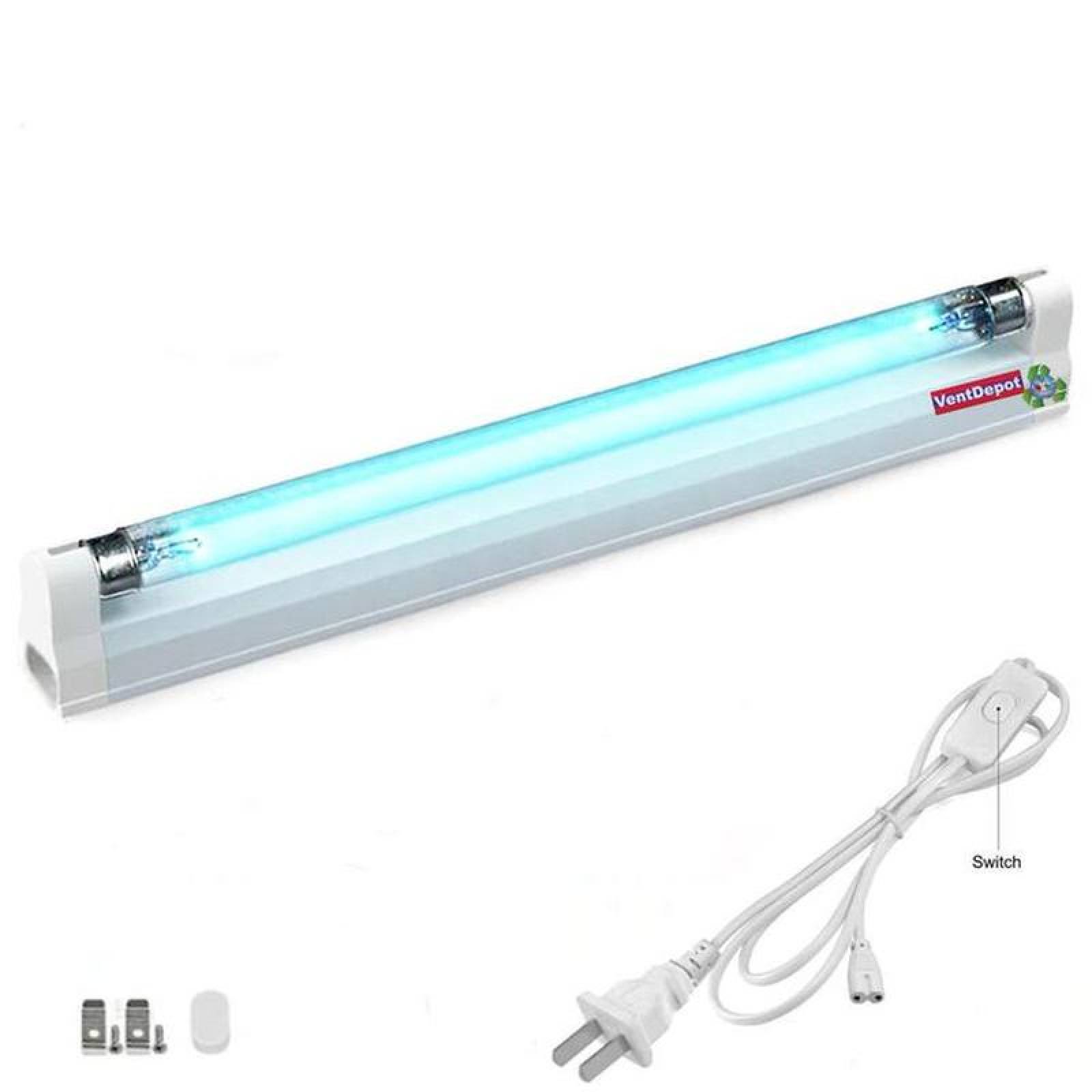 Lampara LED para Acaros, MXTLI-001-4, 8W, 110V, 9m² de Sanitización, 1 Lámpara, 1 Enchufe, Aluminio,, BactLight Pro
