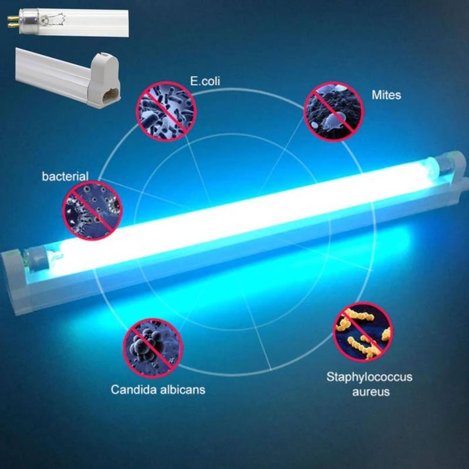 Lámparas de Desinfección Germicida, MXTLU-003-4, 3x15W, 110V, 27m² de Sanitización, 3 Lámparas, 2 Puentes, 1 Enchufe, Aluminio,, BactLight Plus