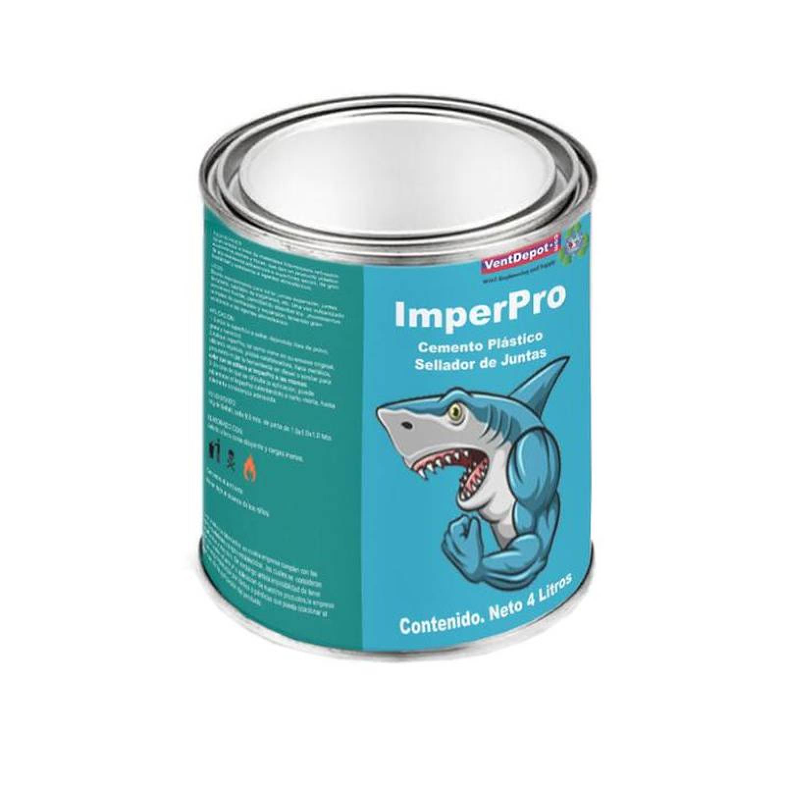 Impermeabilizante Eficaz, MXIPP-001-5, 4L, Sellador Pasta Negro, Rendimiento 3m² x Litro, Solvente, Viscosidad 100000 cps, Secado en 72 Hrs. , ImperPro