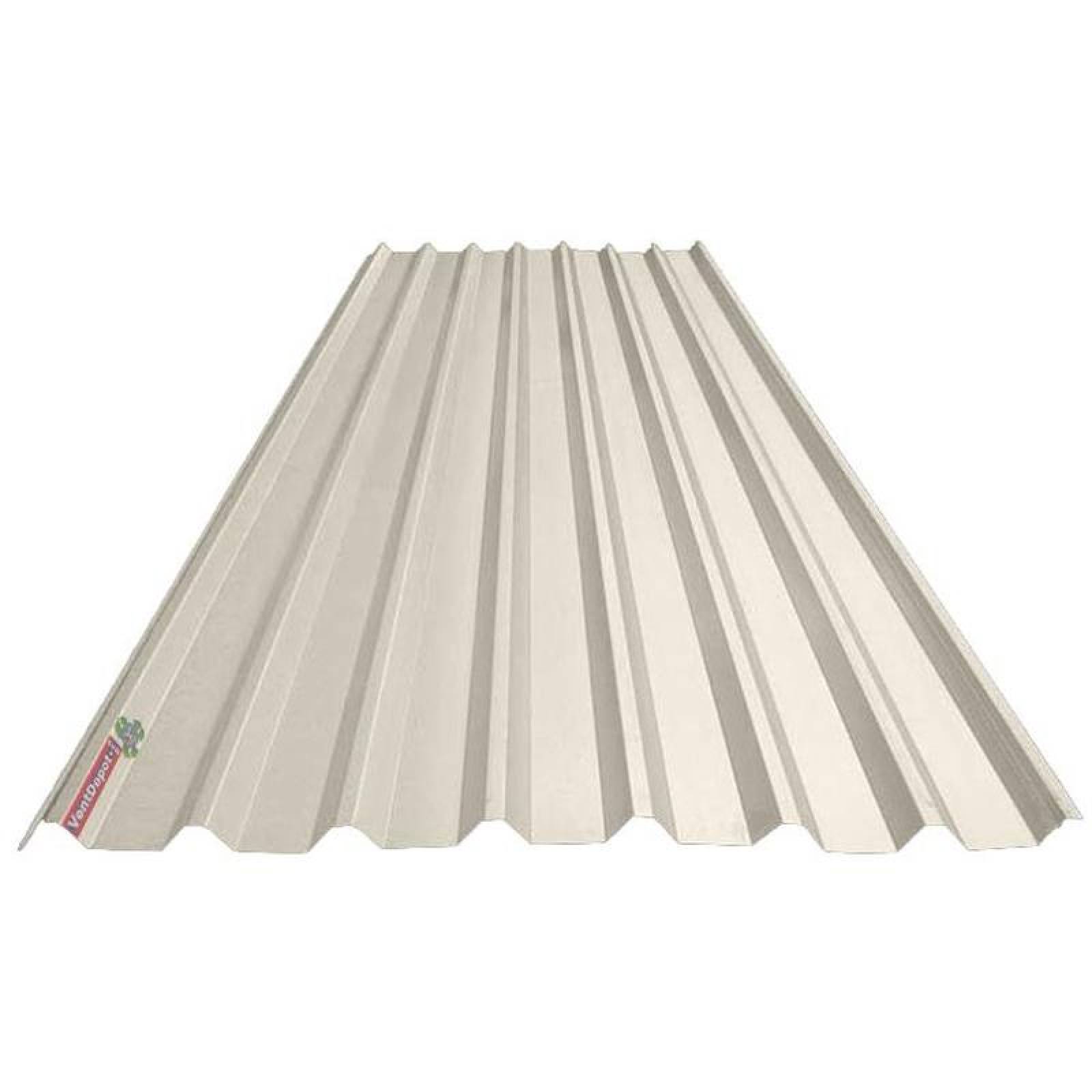  Laminado Plastico T-80 PoliAcryl, MXPLY-037, 0.72x5.50m, Espesor: 1.2mm, Perfil R-72, Material: Acrilico, Acabado: Blanco, Peralte 2.4 cm, 1Pza, ProLight-R-72-T-80