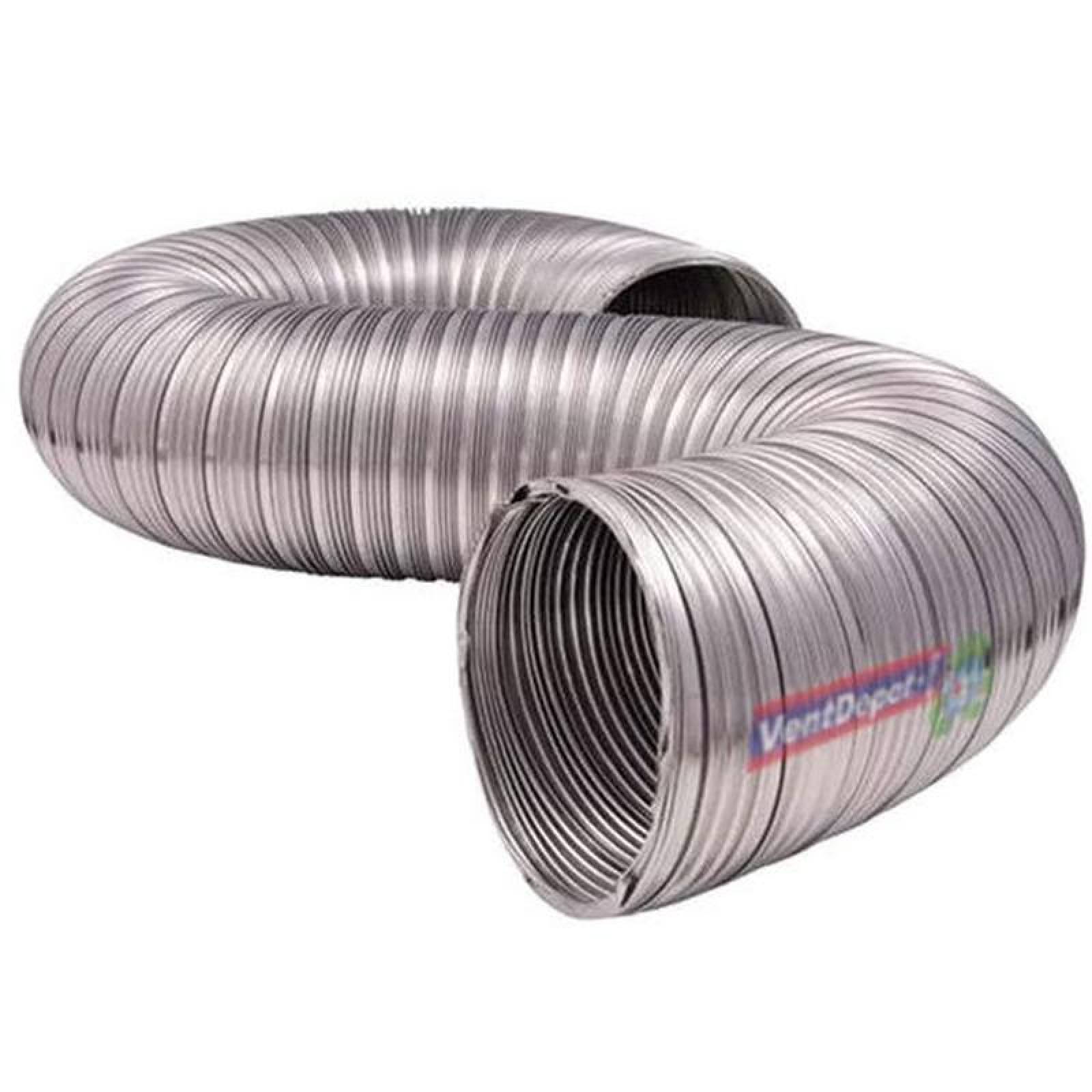 Ductos Flexible Aluminio AL MXAFX-001-2 4" Diámetrox240cm -50a150C 100porcientoAluminio Flexibilidad Alta, AlumFlex