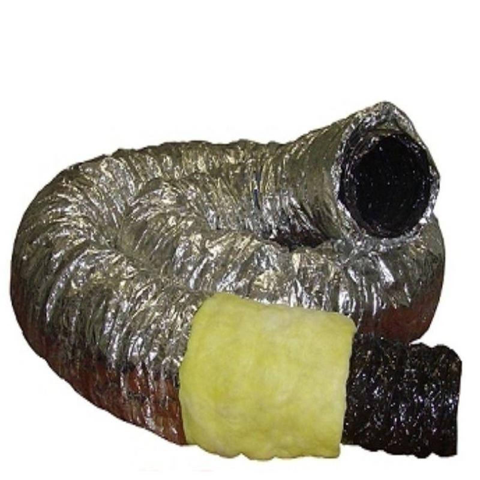 Manguera Flexible Aire Ac HVAC MXTOD-003-3 8" Diámetrox762cm -29a121C 1" de Aislamiento Metalizado Alta Flexibilidad TermoDuct