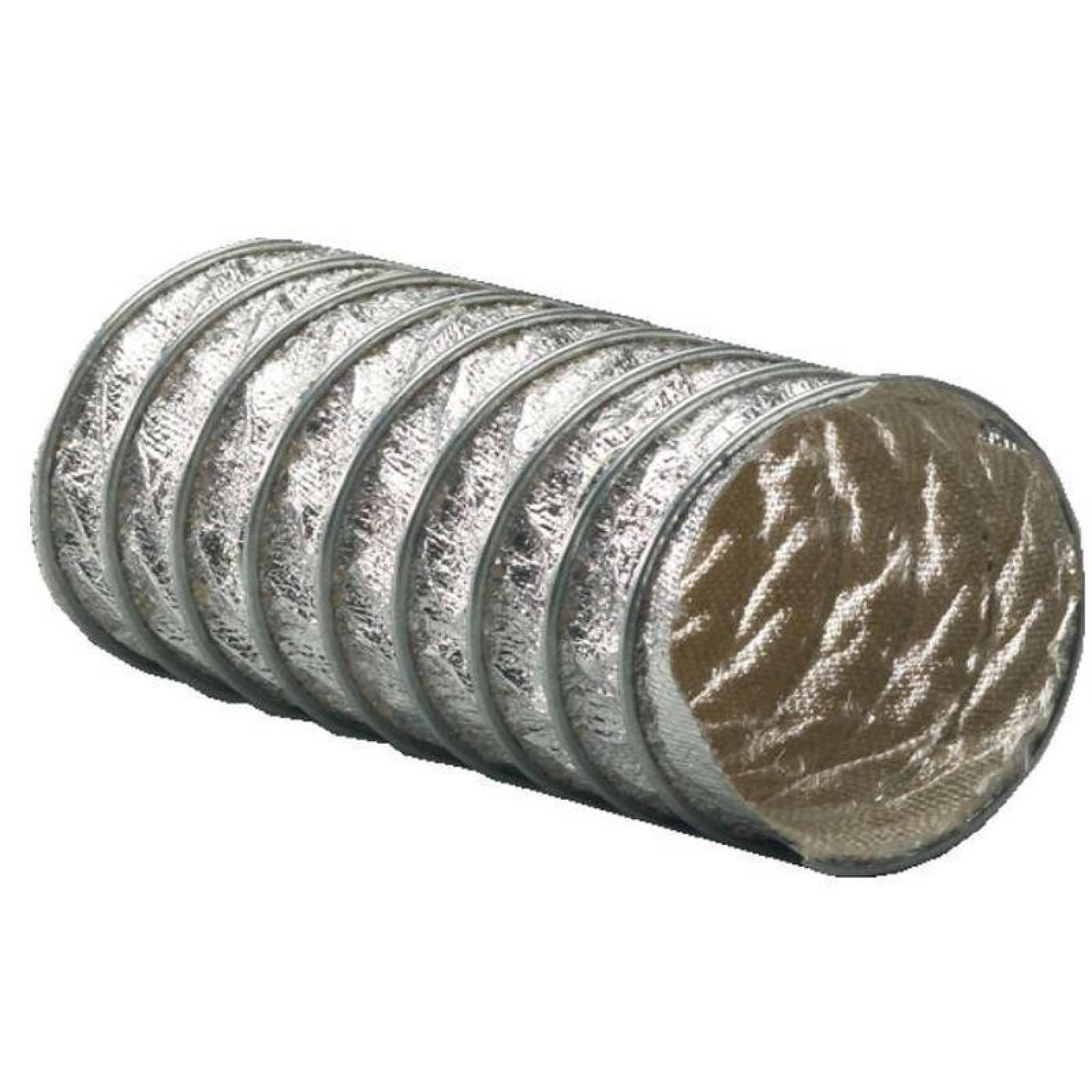 Manguera Flexible Flex-Lok ET, MXFET-001-2, 3" Diámetrox7.6m, Fibra/vidrio c/silicona, ondulada, Plata, Flex-Lok ET