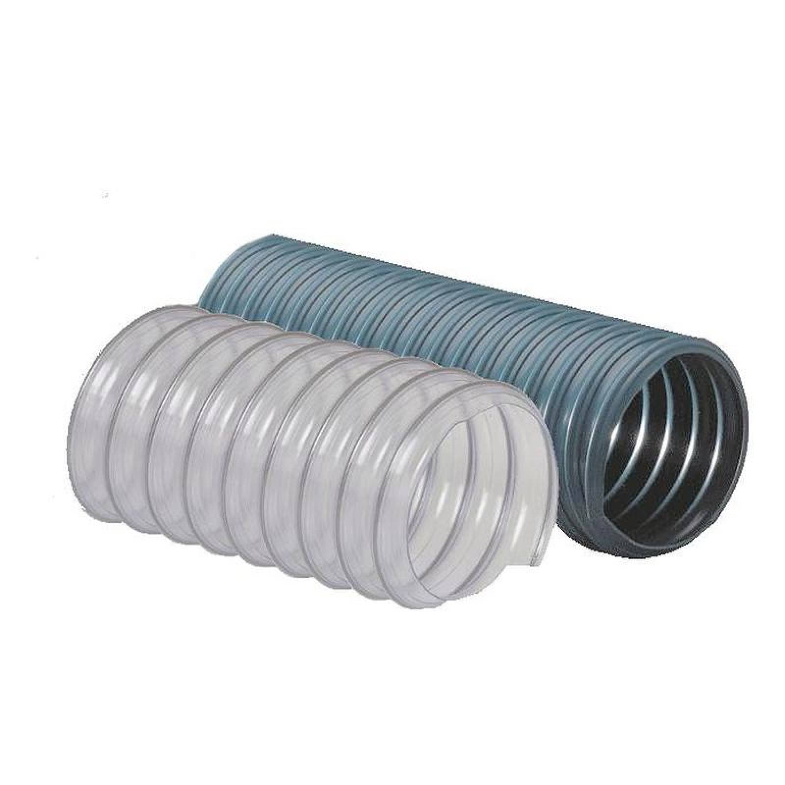  Manguera Flexible Alta Resistencia, MXFR2-024, 3.5" Diámetrox15m, PVC c/cable acero en espiral, transparente, R-2