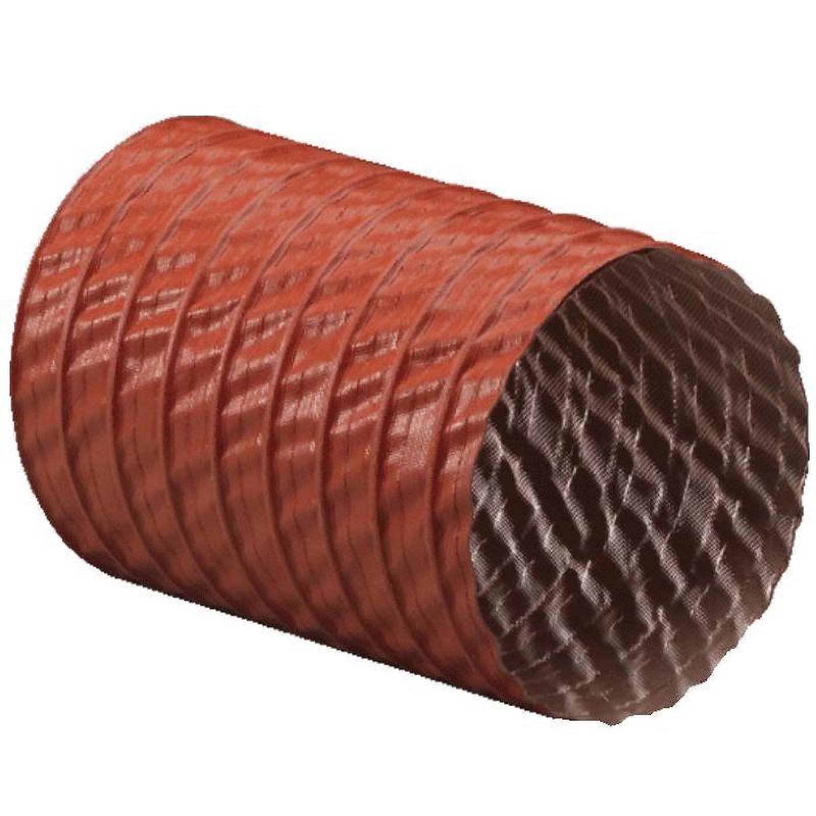  Conducto Flexible Eficiente, MXHGS-014-1, 10" Diámetrox3.6m, Tela de F/vidrio, filamento rojo hierro oxidado, GS