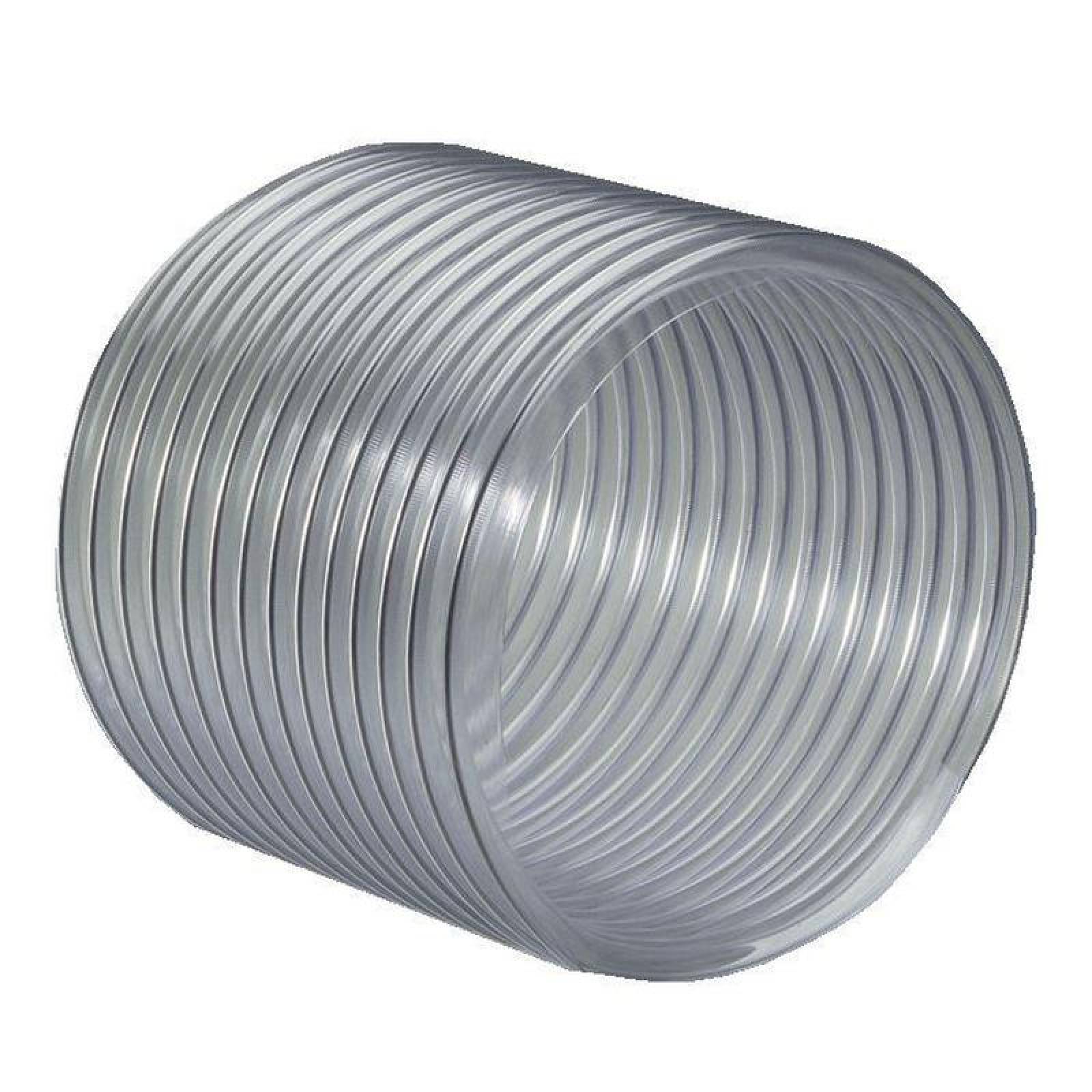  Manguera Flexible para Aire, MXMAD-001-3, 6" Diámetrox7.6m, PVC c/cable acero en espira, transparente, ADC
