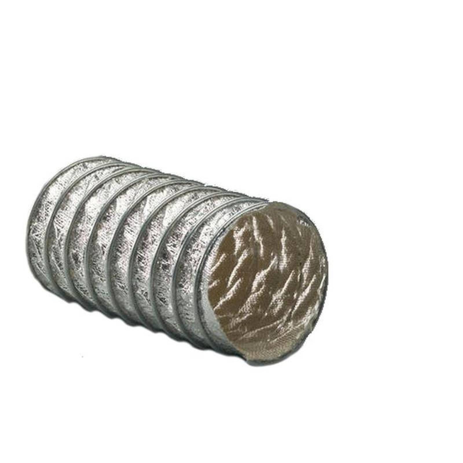 Conducto de Aire Caliente Flex-Lok, MXSF2-002-1, 4" Diámetrox7.6m, Fibra/vidrio c/silicona, ondulada, Plata, Flex-Lok SF-2