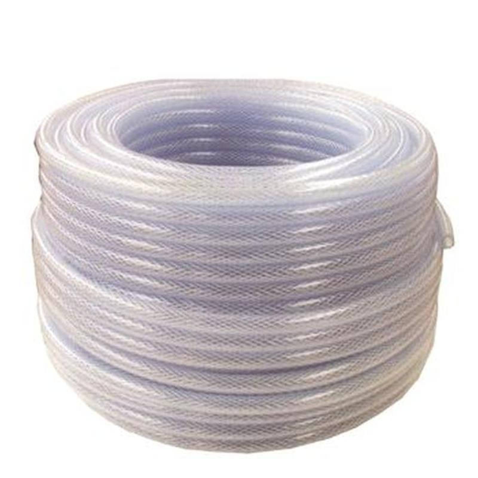 Manguera Reforzada Hilo Poliéster MXRHC-003-1 38" Diámetrox100m 5 a 60C PVC Transparente RhombusClear