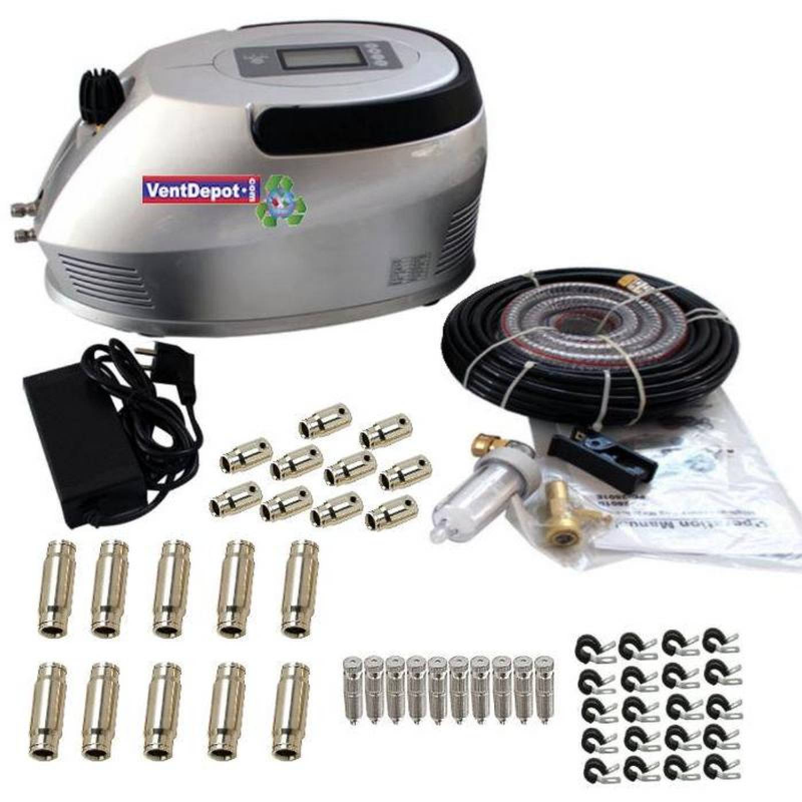 Manguera para Nebulizar MXMHG-001-12 15m 10 Boquillas 0,3 LPM 120 Watts 1450 RPM 110V 1F 5060Hz, MistHigh