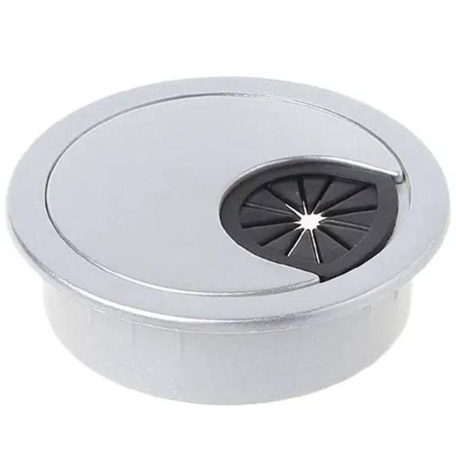 Tapa de Pasacables de Escritorio MXCVB-004-2 4 Pzs 60mm Diámetro 16mm Plástico Color Gris, CoverCab