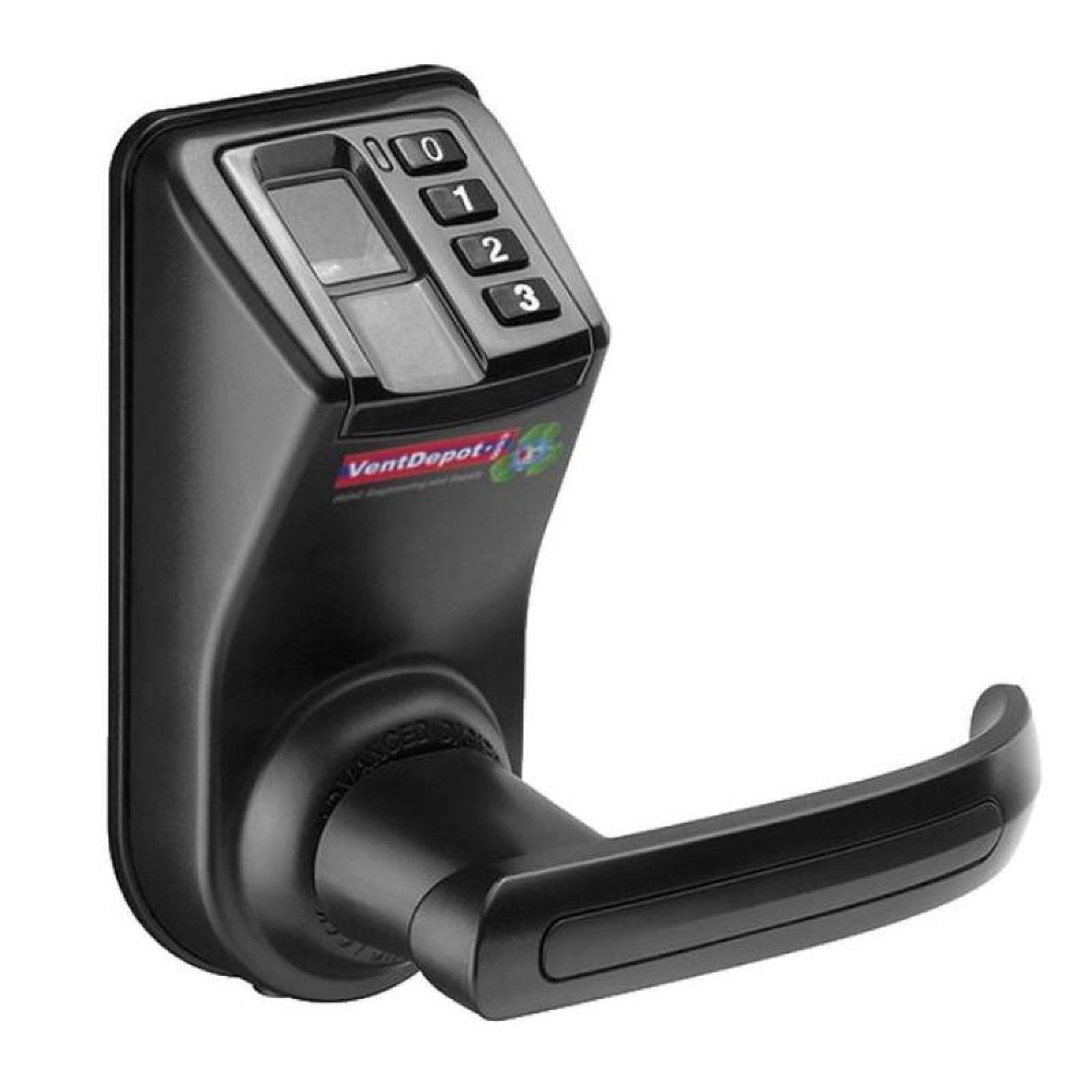 Chapas para Puertas de Entrada MXBIO-001-13 Biométrico Negro Espesor de Puerta 35 a 55 mm Pilas 4 x AA No incluidas BioKey