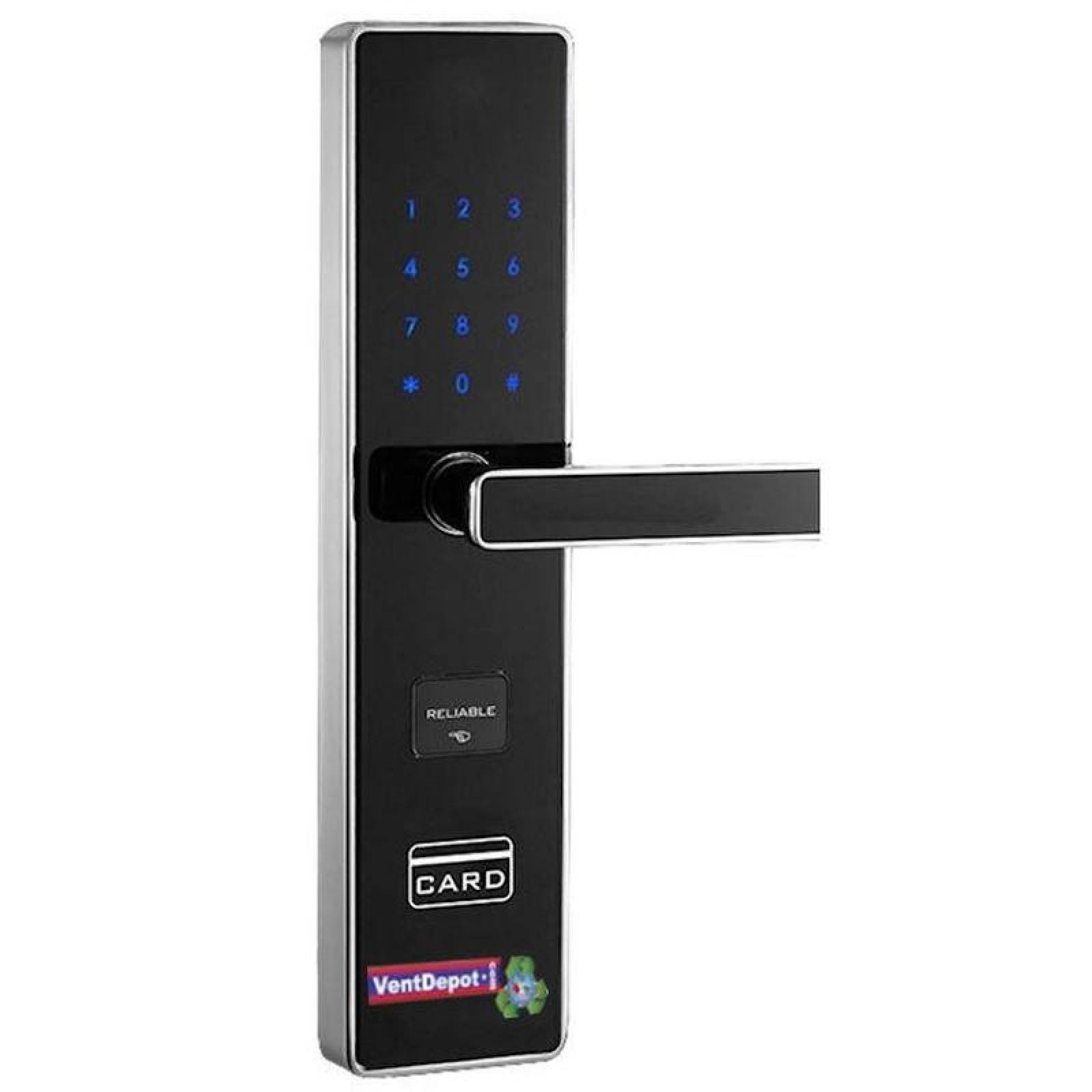Cerradura de Seguridad Industrial MXDDL-001-14 Teclado Digital Plata Espesor de Puerta 35 a 55 mm Pilas 4 x AA No incluidas DigitalDoorLock