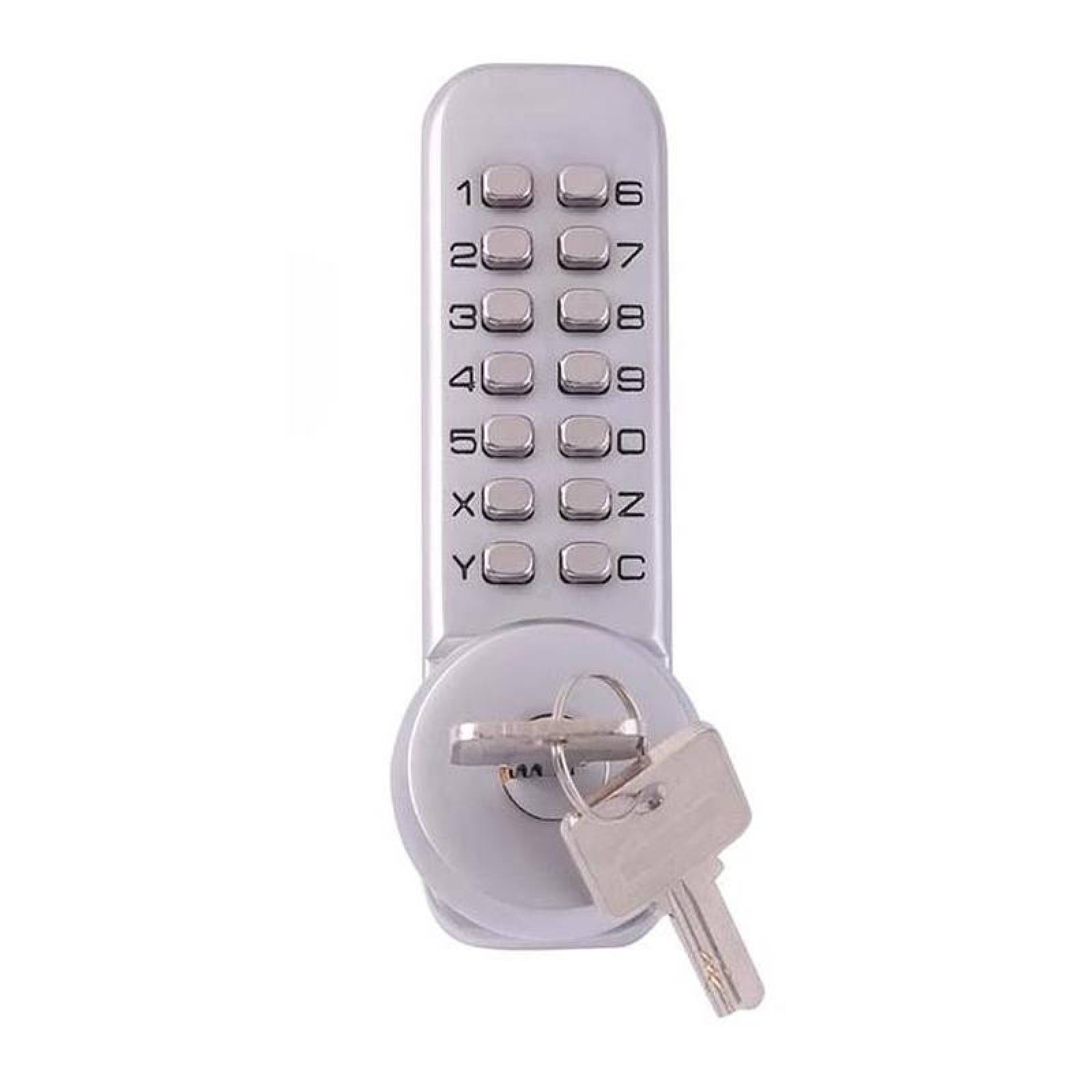 Manija con Clave de Alta Seguridad,, MXESY-001-26, Sistema Mecánico, Espesor de Puerta: 35 a 65 mm, Acero Inoxidable Aleación de Zinc, Color Plata Satinado, EasyMech