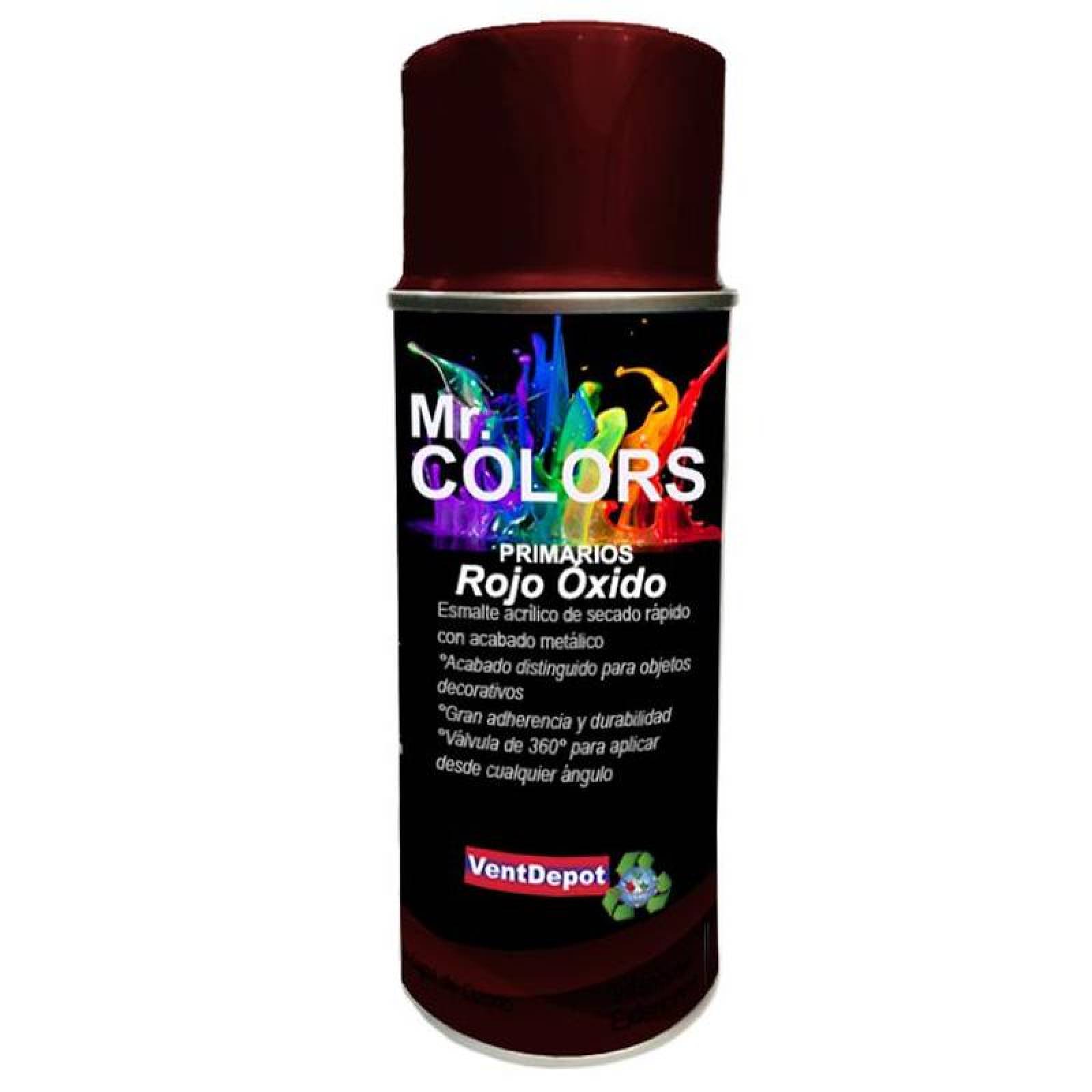 Spray Pinturas en Aerosol MXFIS-002-8 Rojo Óxido Primario Temp, Max, 60C 400ml Interiores y Exteriores Válvula 360 Secado Rapido, AeroPrime
