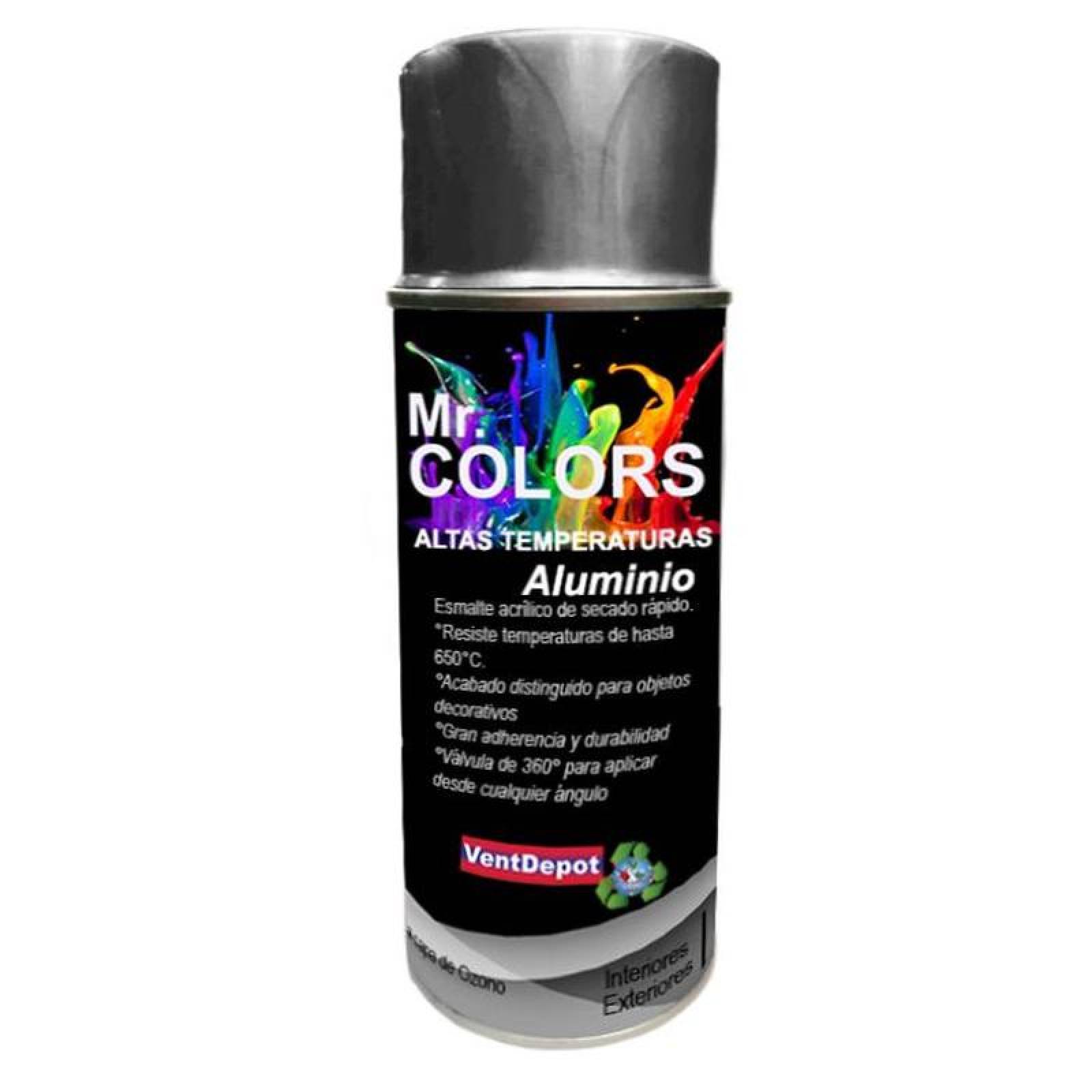 Latas de Esmalte Acrílica MXTIP-002-9 Aluminio Alta Temperatura Temp, Max,650C 400ml Interiores y Exteriores Válvula 360 Secado Rápido, HighTemp