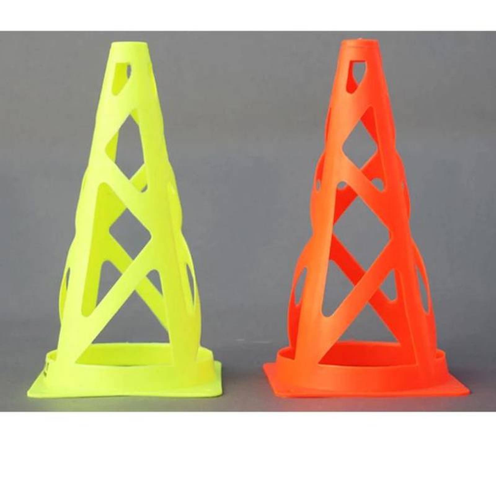  Conos de Seguridad para Obra, MXACE-001-14, Amarillo, PVC / Plástico, 23cm, Flexible., AirCone