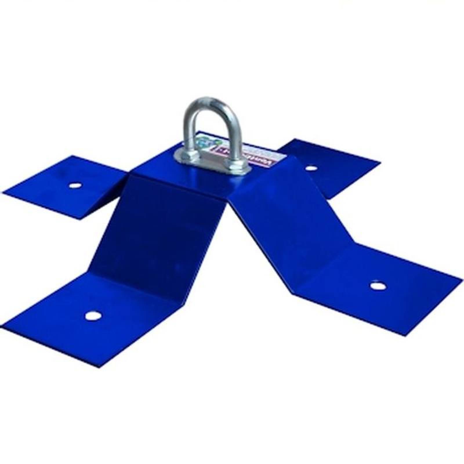 Área de Anclaje para Linea de Vida, MXSPT-008-2, Acero Inoxidable,Resistencia Ruptura 2.5Ton,Calibre 16, Azul Eléctrico, SafePoint