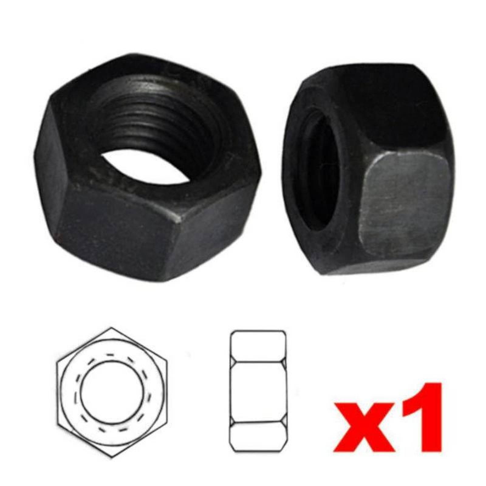 Tuerca Hexagonal Alta Ordinaria MXFIN-016 DiámetroT916" Ó 14,3 mm 12 Hilos Negro 1 Pza,

 FineNut