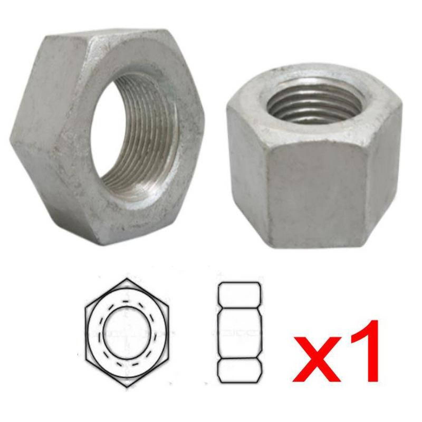 Tuerca Cuerda Estándar MXSTN-004 DiámetroT12" Ó 12,7 mm 13 Hilos Galvanizado por Inmersión 1 Pza, StandNut