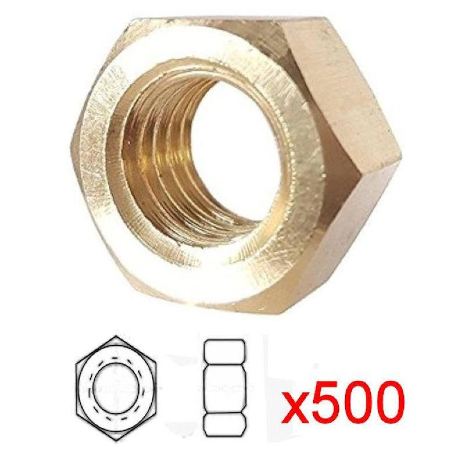 Tuercas que Permiten Fijar Y Sujeta MXSTN-012 DiámetroT12" Ó 12,7 mm 13 Hilos Cadminizado Dorado 500 Pzs, StandNut