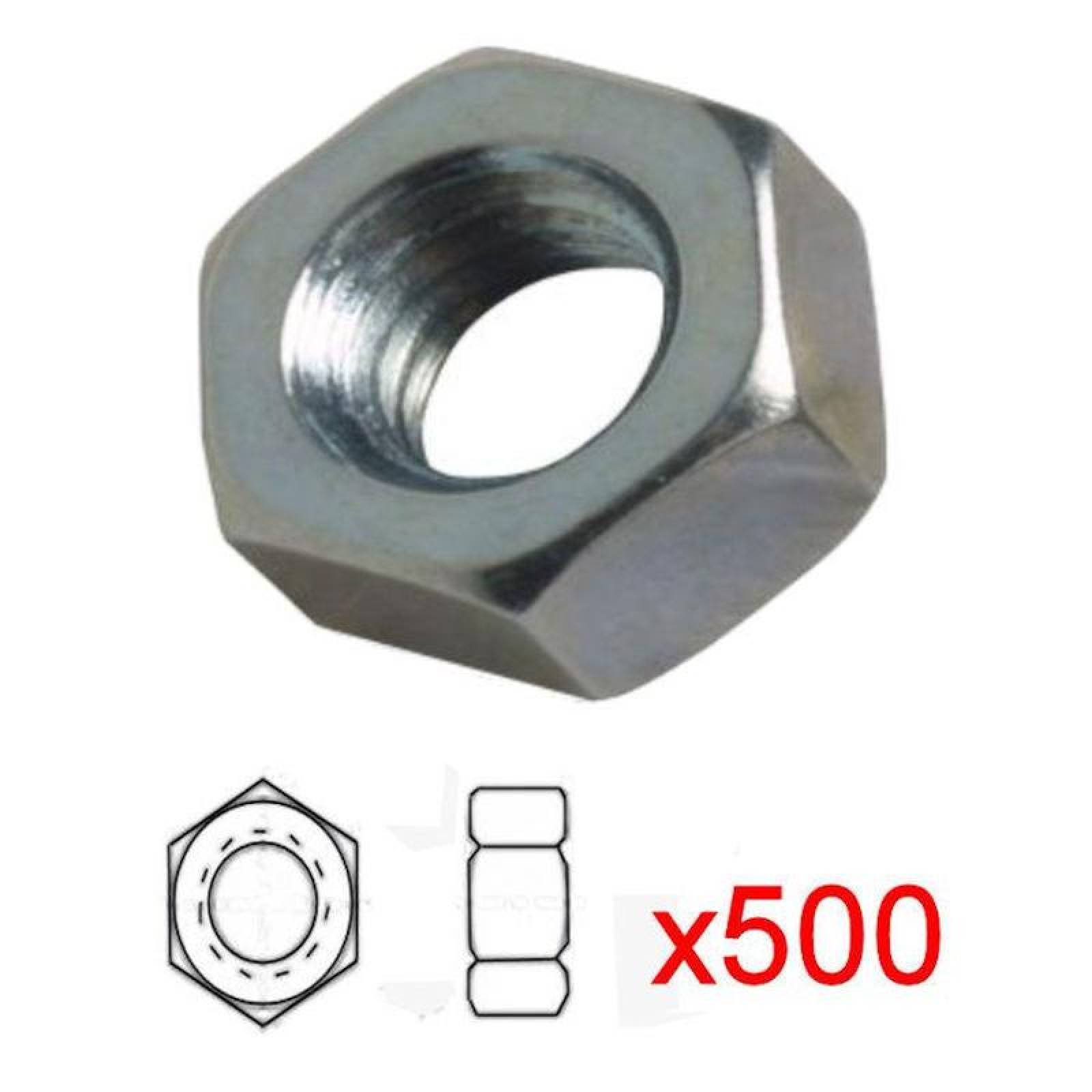 Tuerca Hexagonal Rosca MXSTN-111 DiámetroT1 38" Ó 34,9 mm 6 Hilos Negro 500 Pzs, StandNut