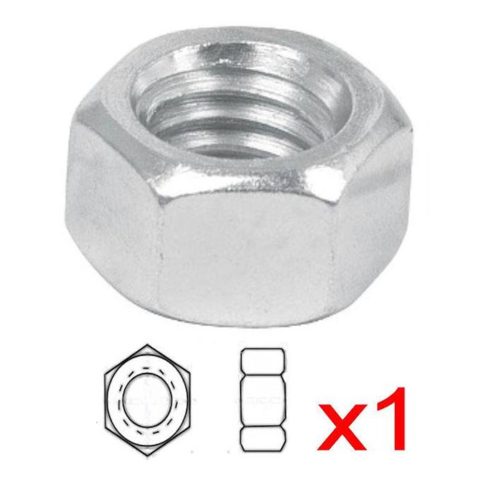 Tuerca Hexagonal Cuerda Estandar MXSTN-121 DiámetroT1 12" Ó 38,1 mm 8 Hilos Cadminizado Blanco 1 Pza, StandNut