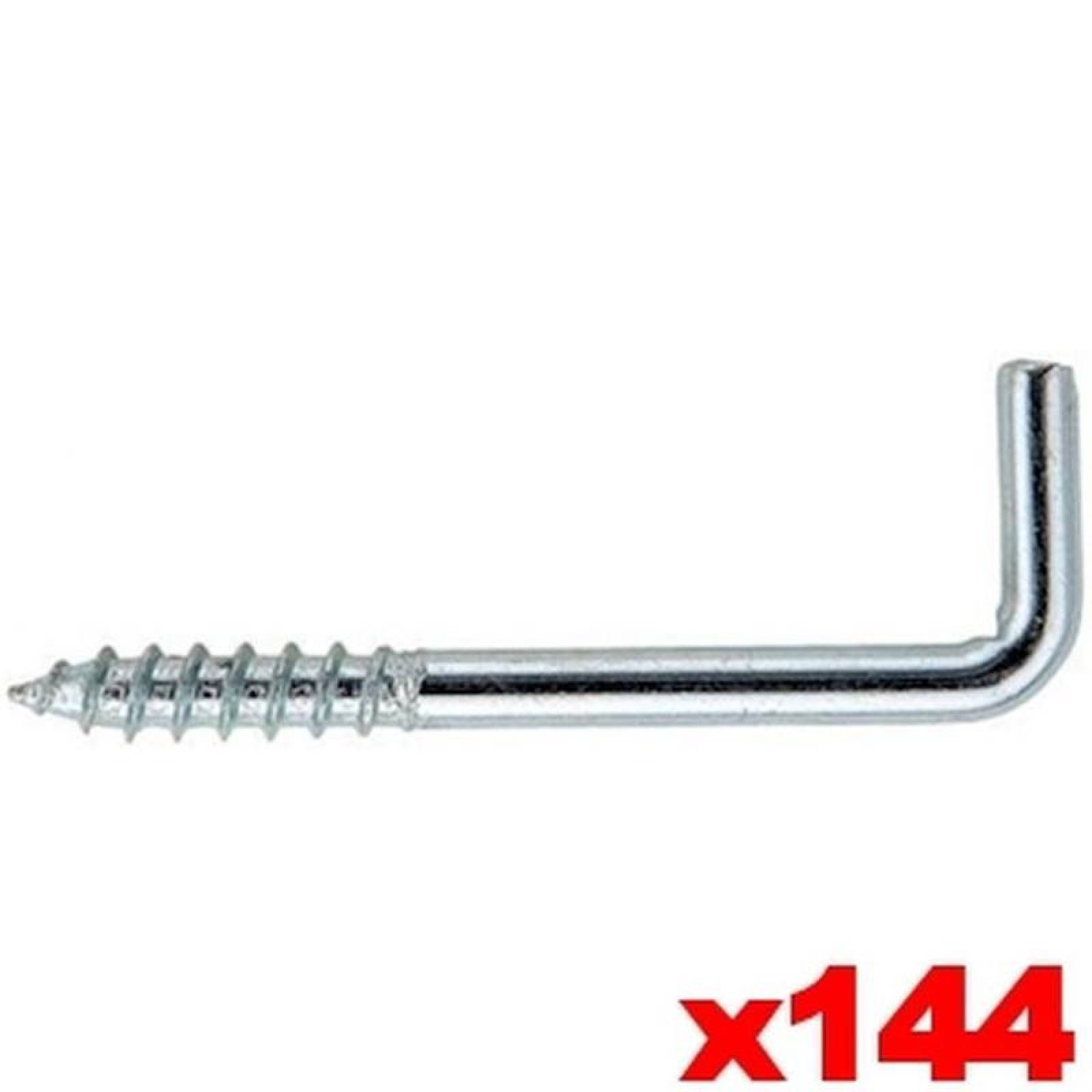 Alcayata Acero Pulido Galvanizado MXPED-002 144Pzs Dimensiones A 30mm B 12mm C 2,5mm Galvanizado, PoliShed